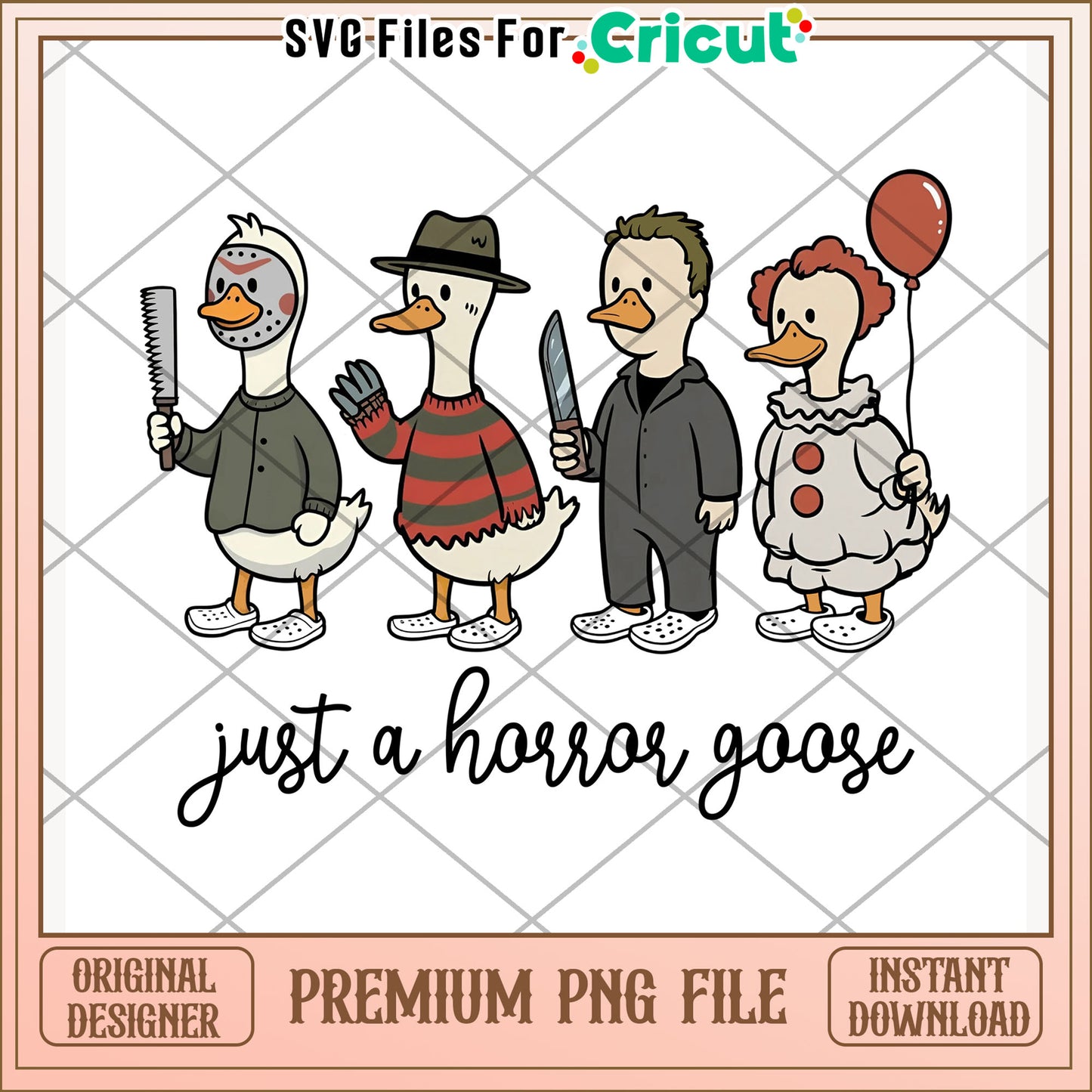 Just a horror goose png, spooky bird png, creepy goose png