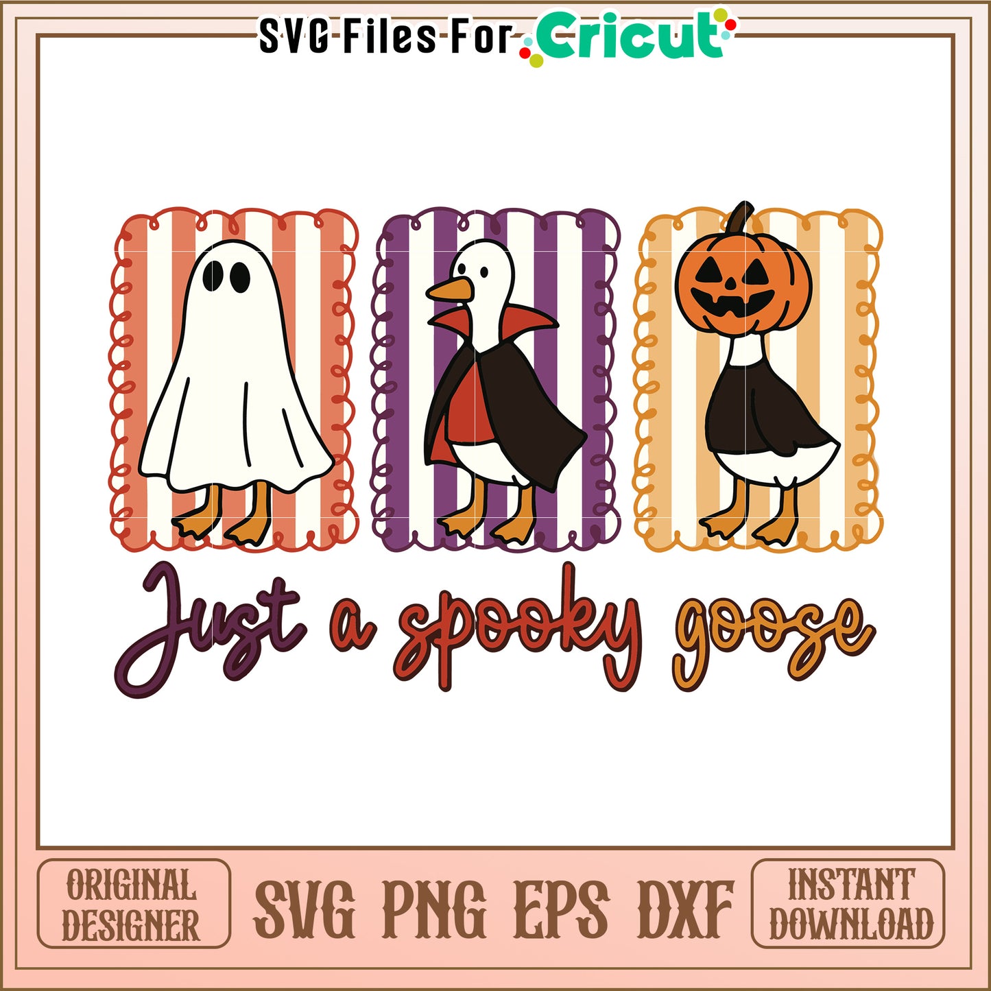 Just a spooky goose svg, halloween goose design svg, silly spooky goose svg