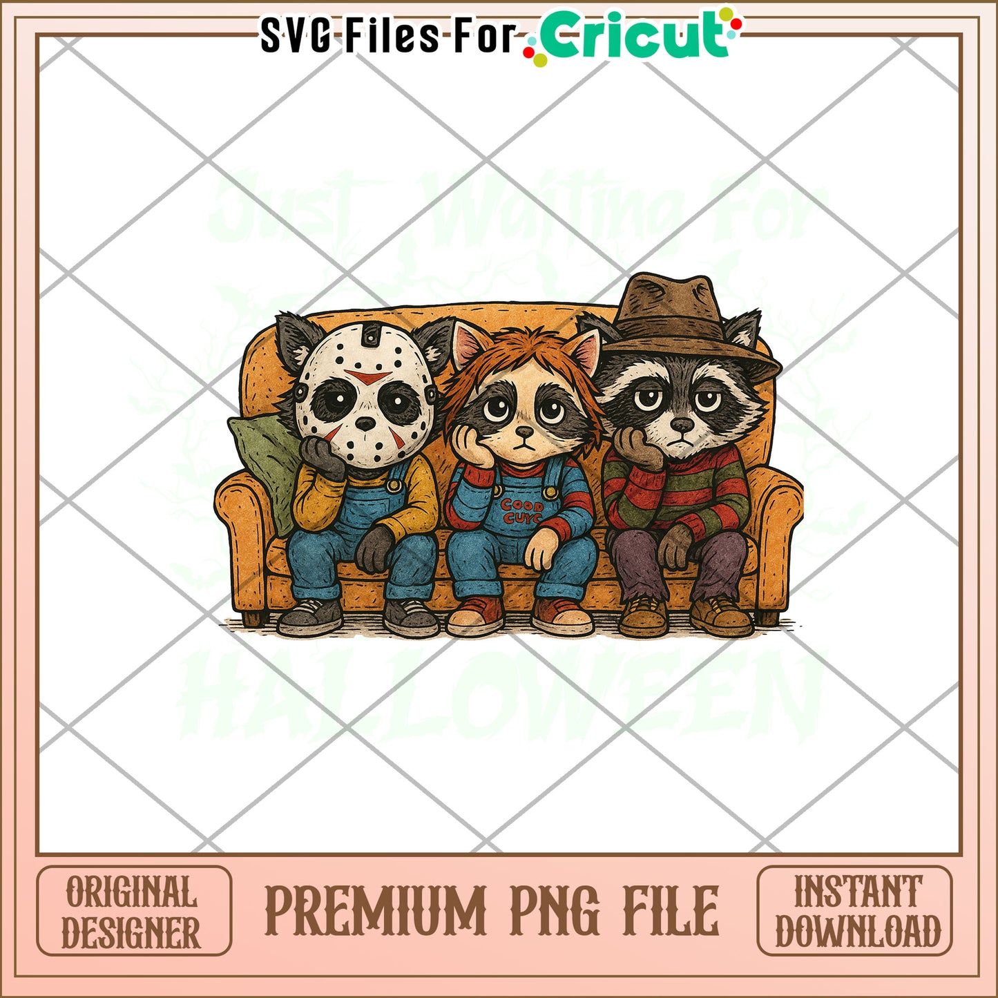 Just waiting for halloween raccoon png, halloween wallpaper png, halloween cartoons png