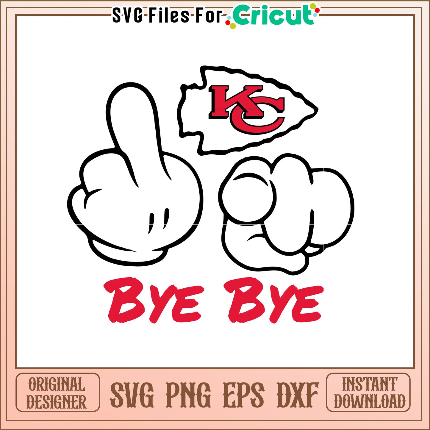 KC Chiefs SVG Bye Bye Design