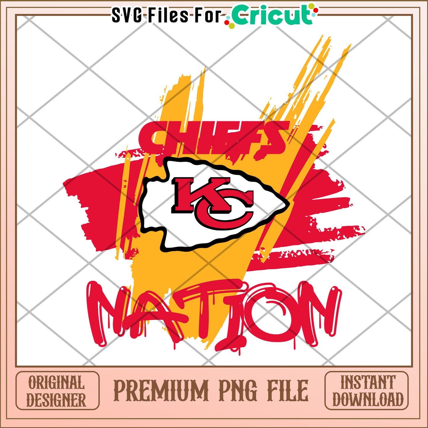 Kansas City Chiefs Nation PNG design, perfect for Cricut projects