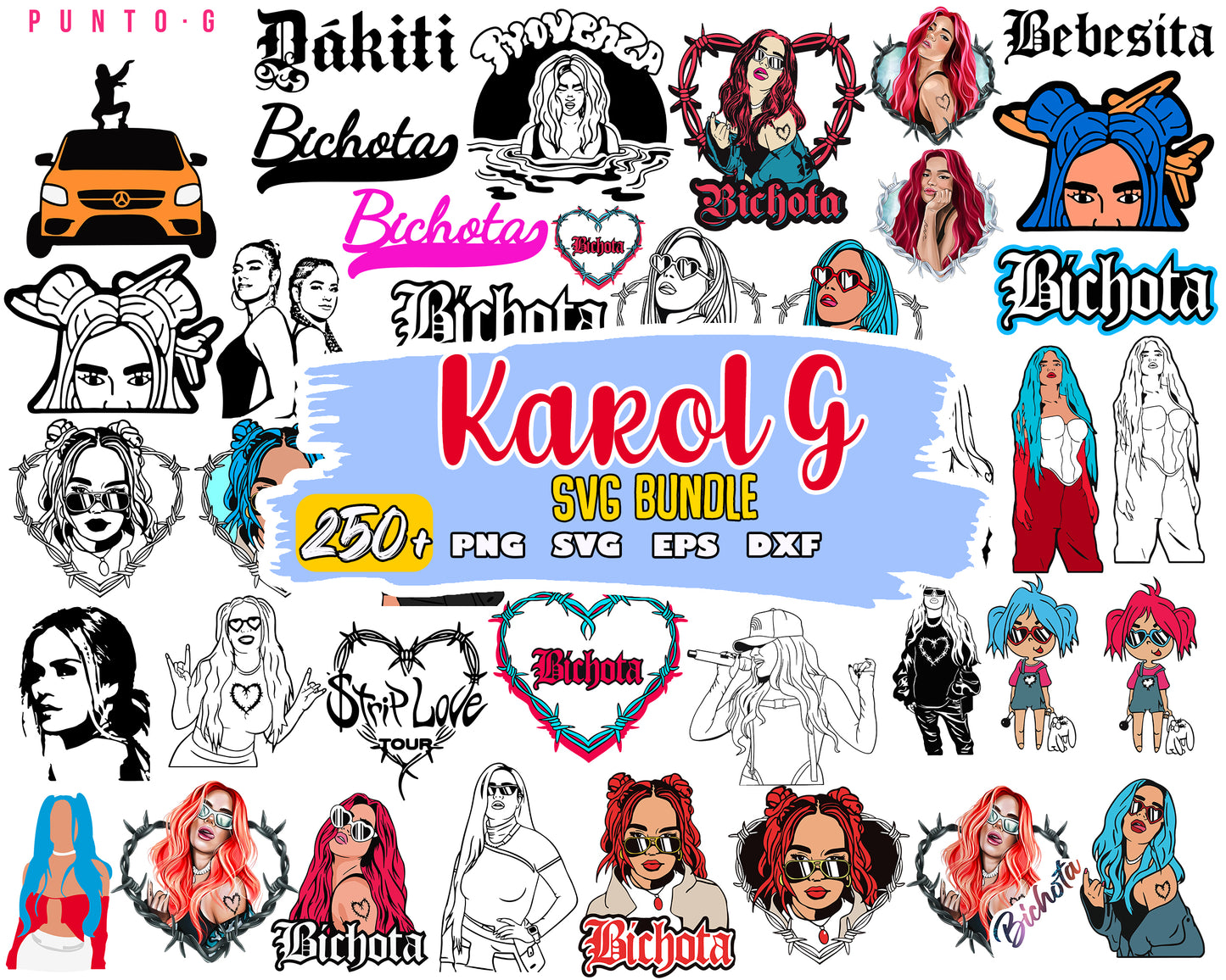 Karol g bichota bundle svg, bichota heart svg, bichota svg