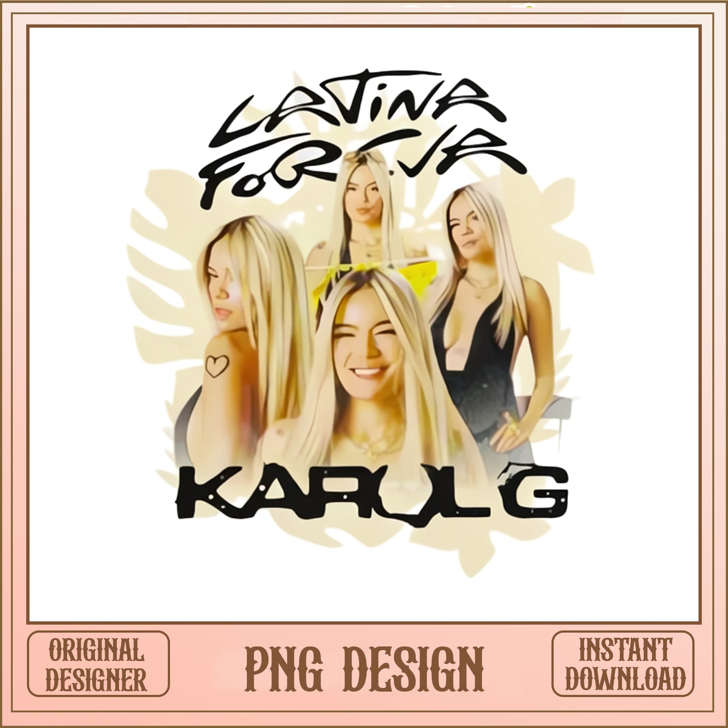 Karol G Latina Forever PNG, Singer Music Fan PNG, Shirt Design PNG