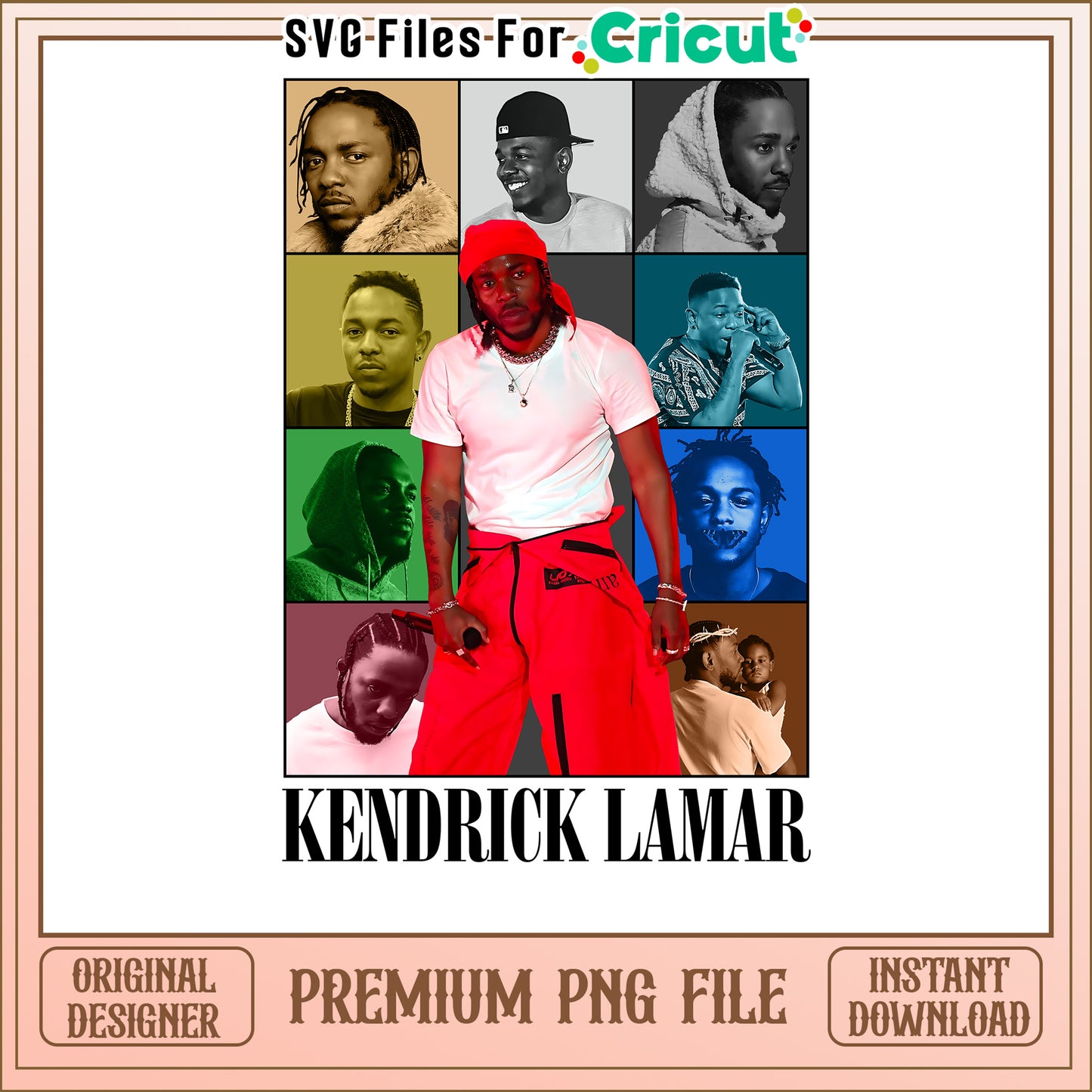 Kendrick Lamar Premium PNG File for Cricut, Instant Download Product