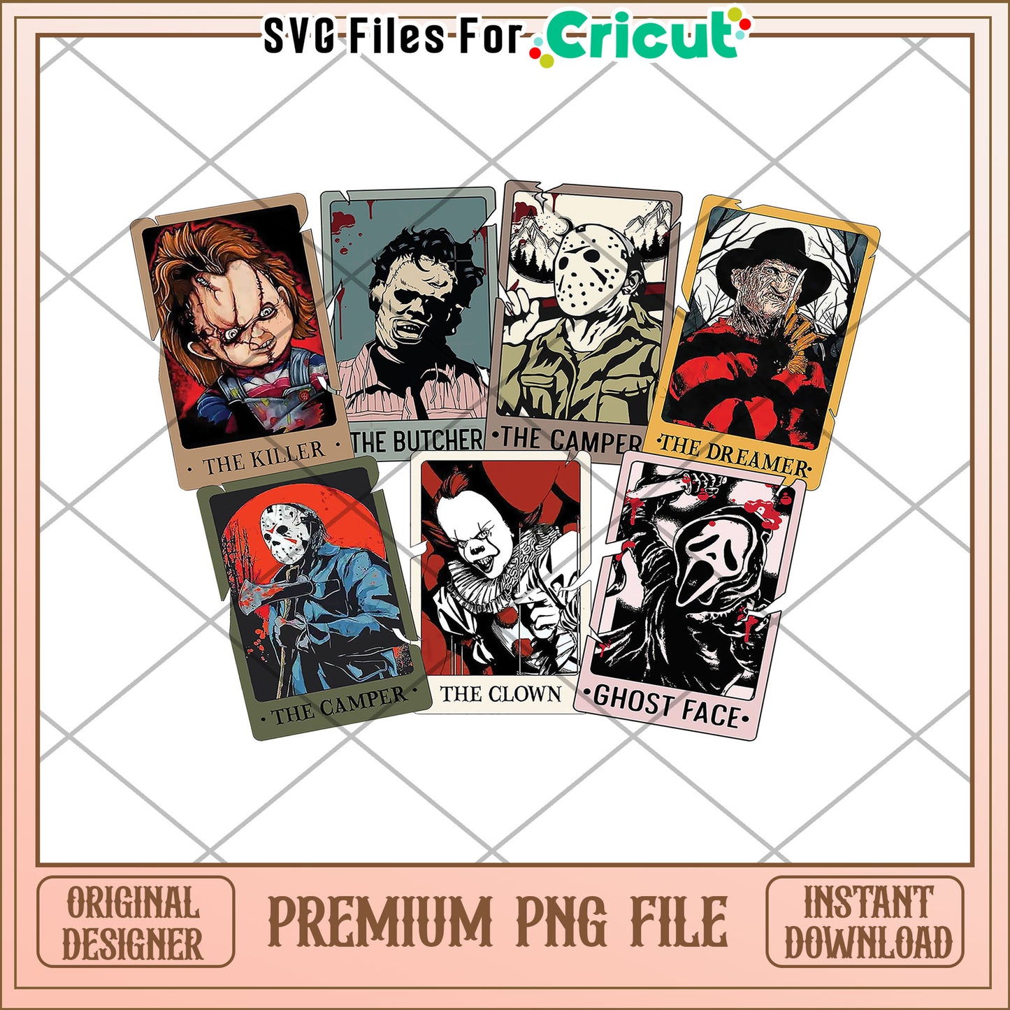 Kilers picture frame png, halloween design png, halloween costume png