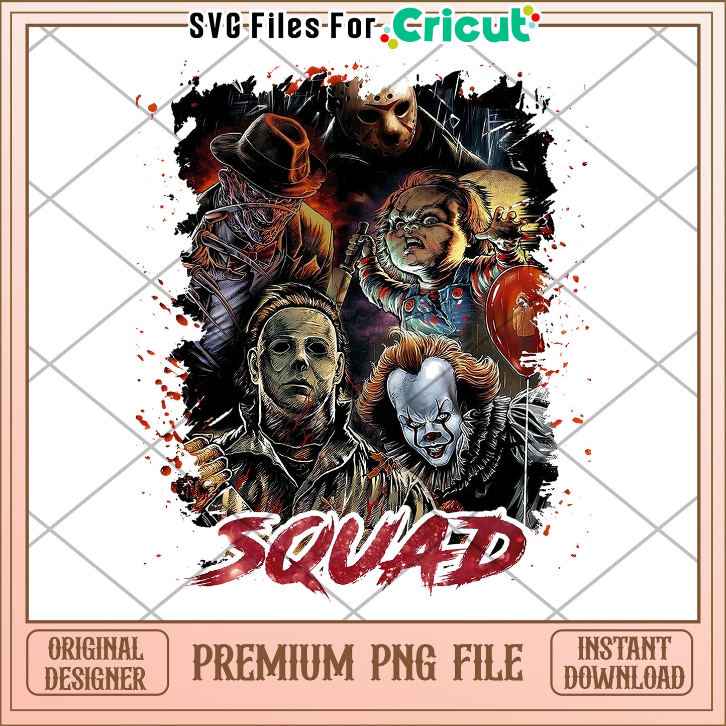Killer squad png, halloween decorations png, halloween candy png