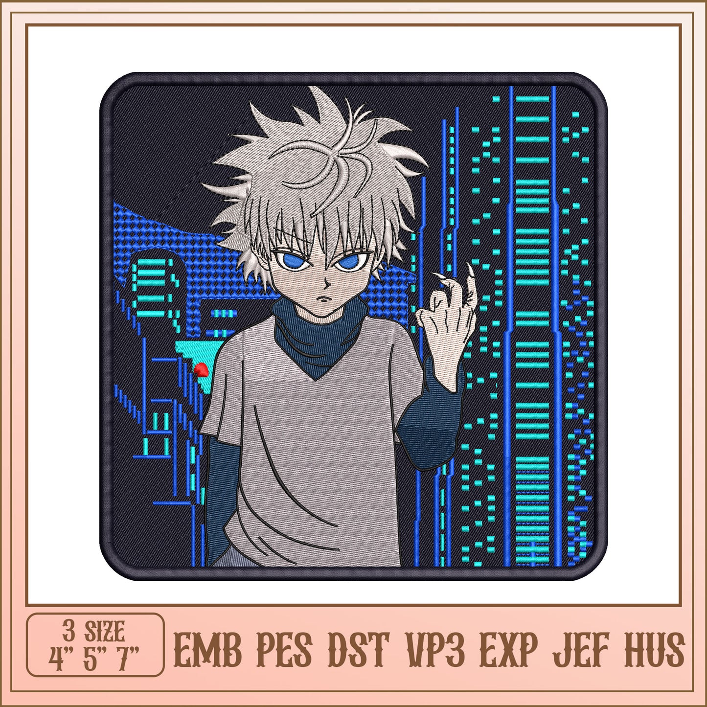 Killua Zoldyck Embroidery Design Patch