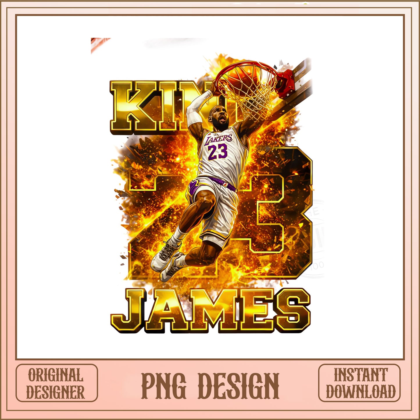 King James 23 Lakers Basketball PNG, LeBron James PNG, NBA PNG