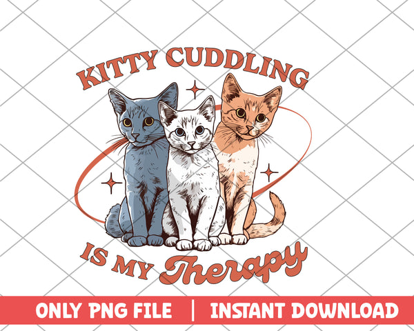 Kitten cuddling is my therapy trending png