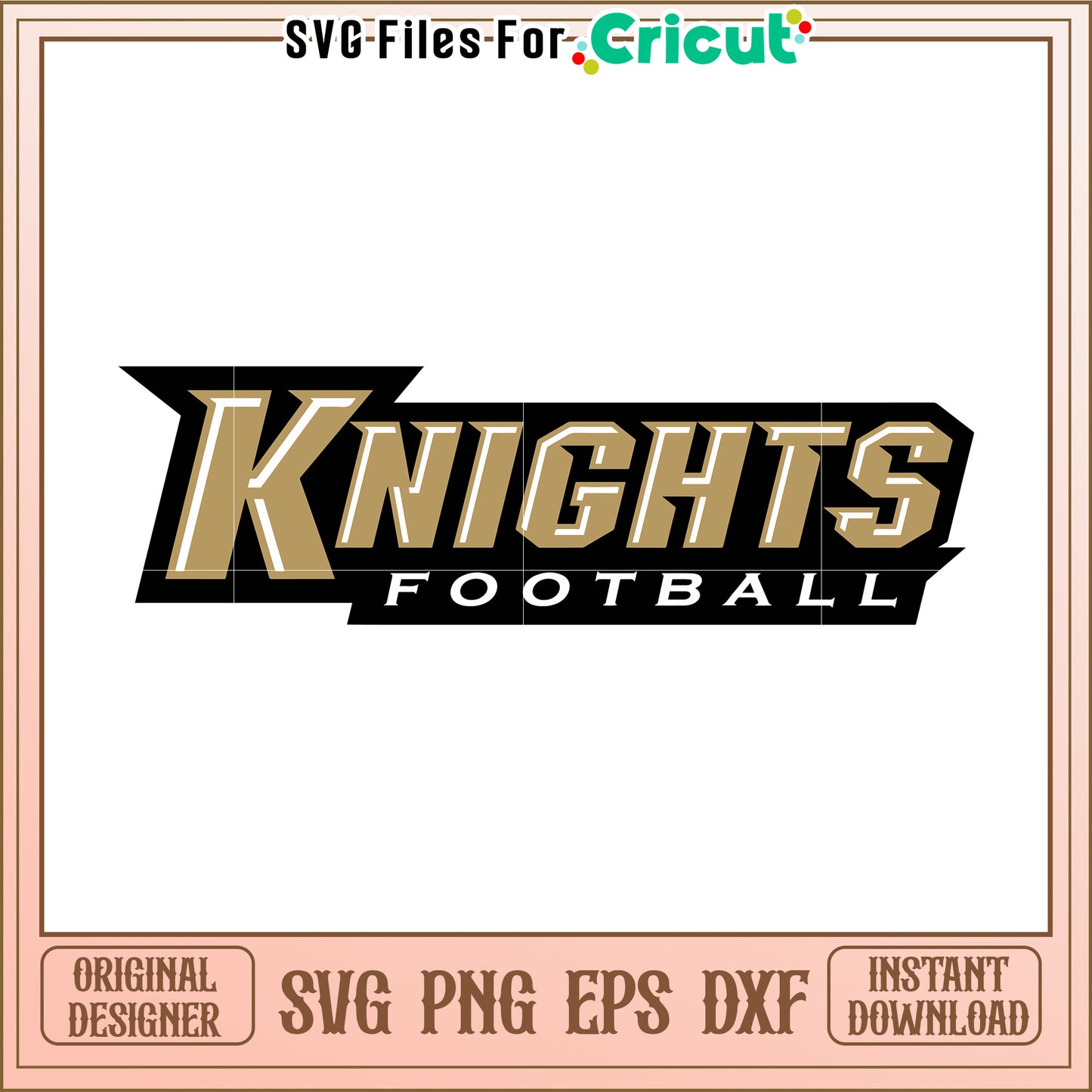 Knights Football SVG File for Cricut, Perfect for Crafting Projects and Designs