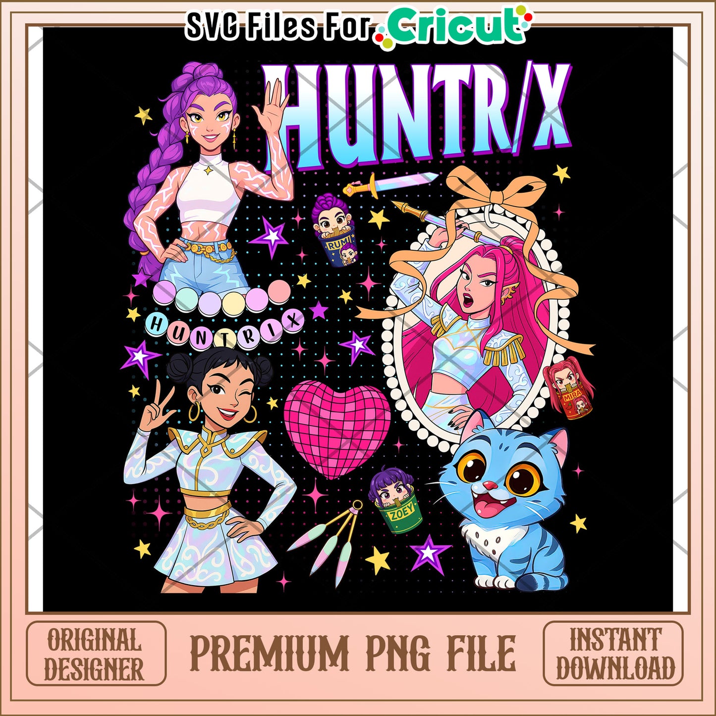Kpop demon hunter huntrix png, demon hunters png, huntrix png