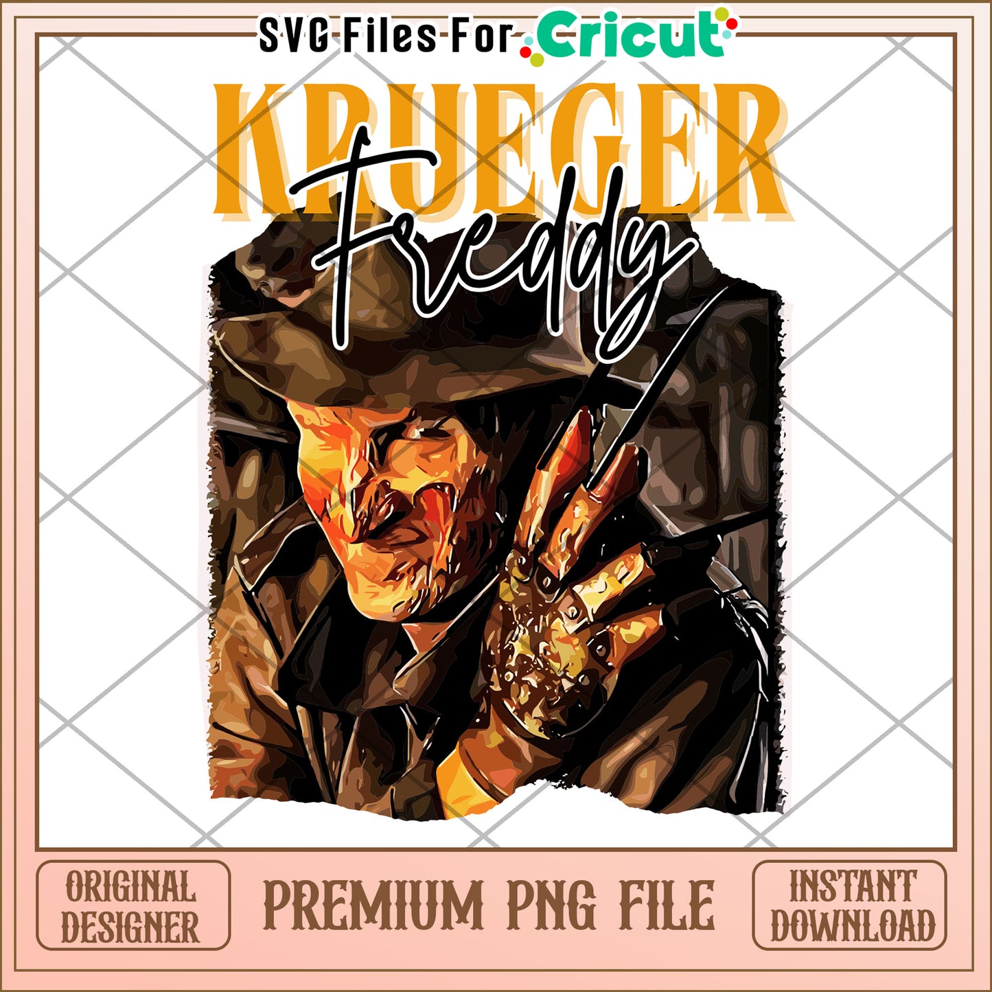 Kueger freddy png, spooky halloween png, halloween killers png