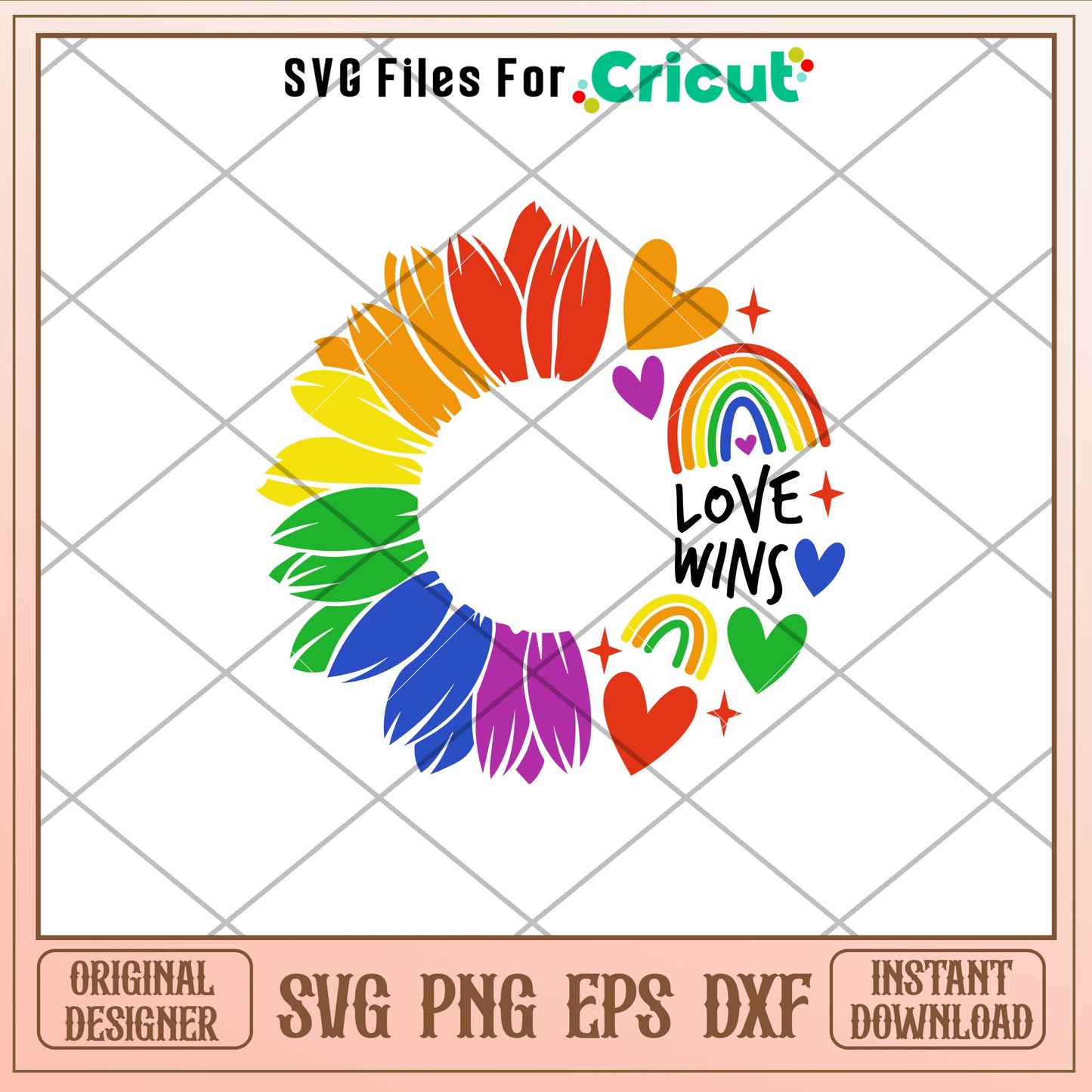 LGBT Sunflower, LGBT Pride Sunflower Svg