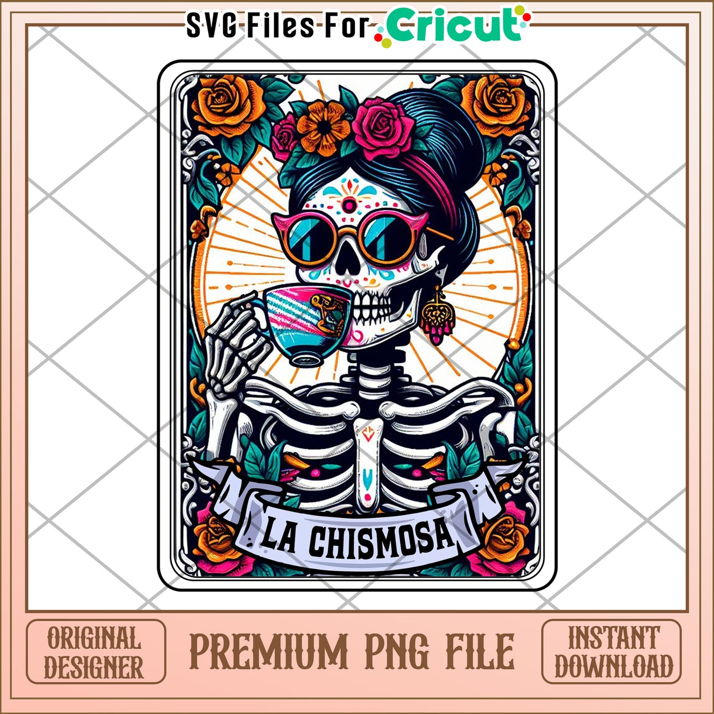 La Chismosa PNG Day of the Dead Design