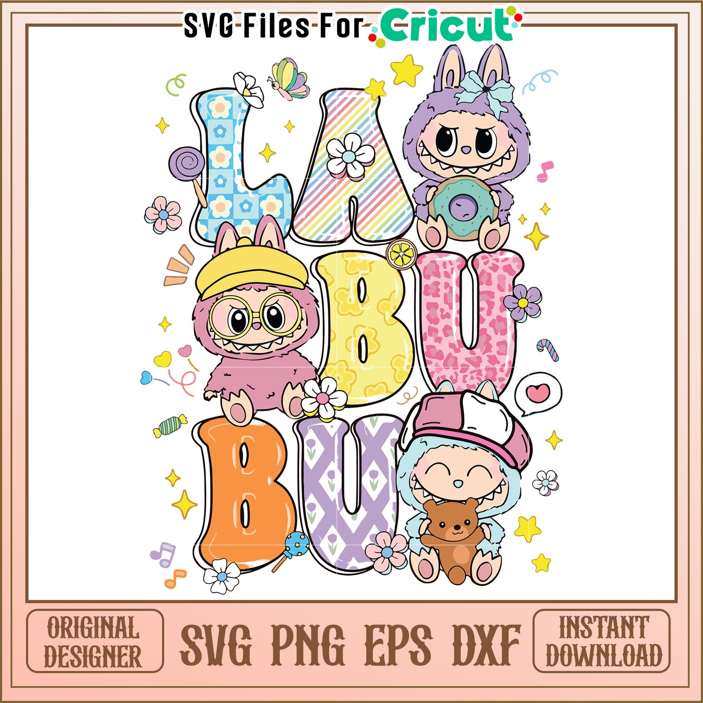 Labubu characters svg, happy halloween svg, spirit halloween svg