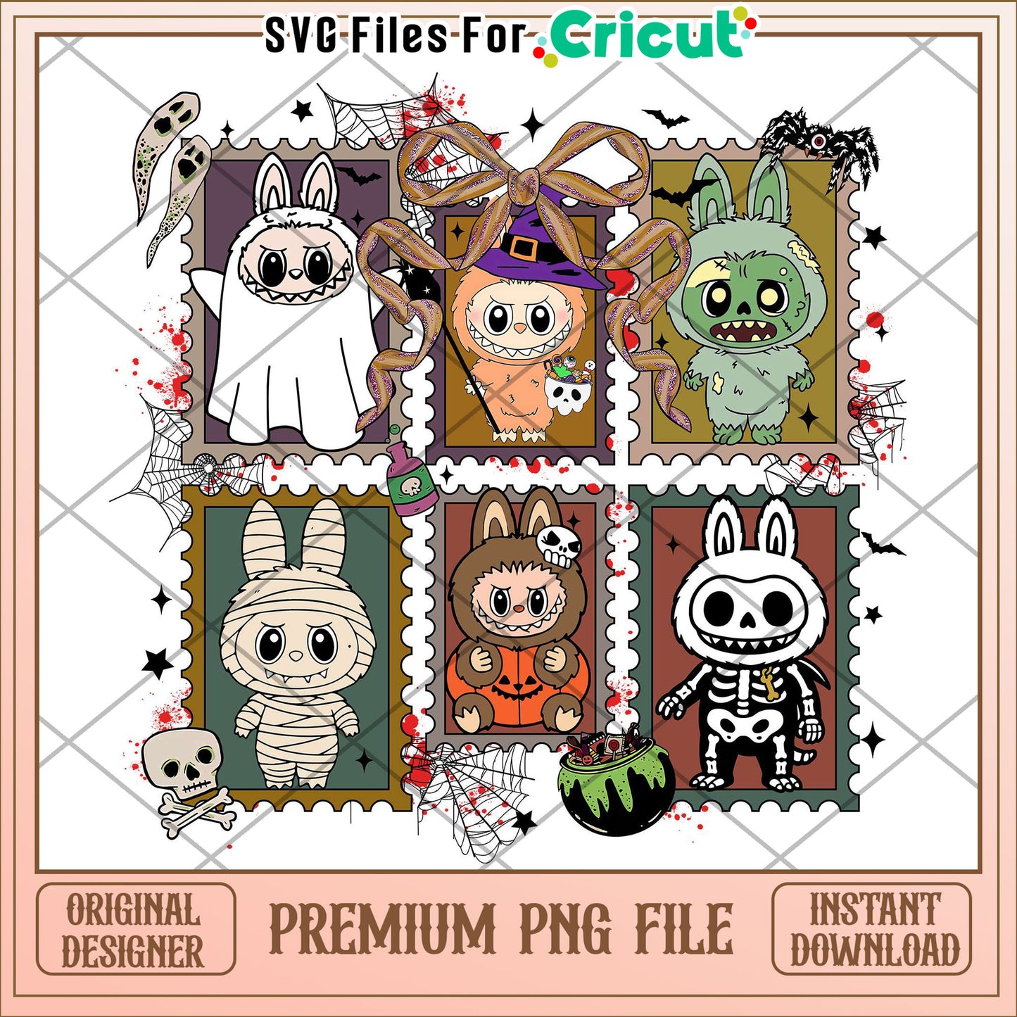 Labubu halloween costumes png, spooky halloween png, halloween season png
