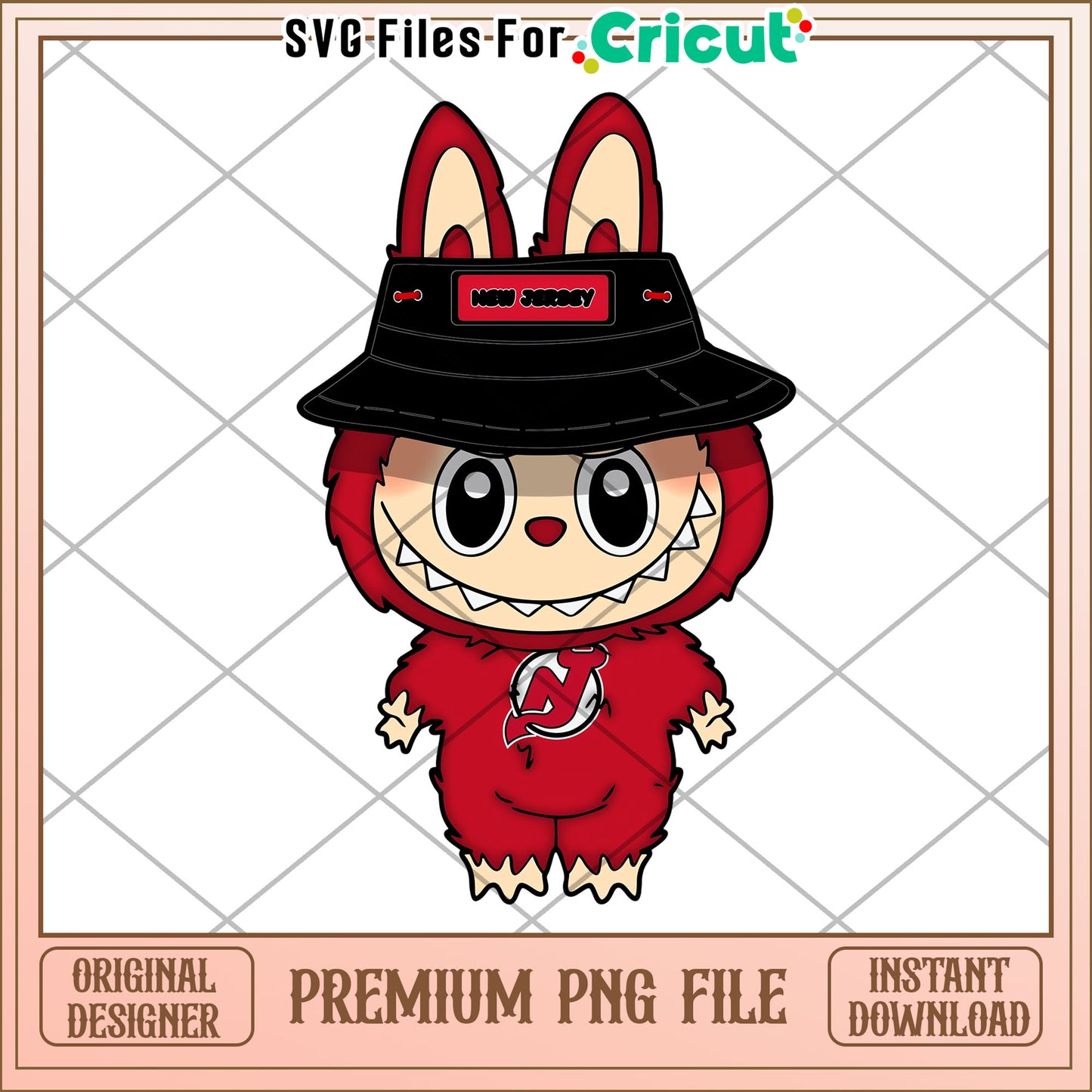 Labubu new jersy logo png, nhl games png, american ice hockey png