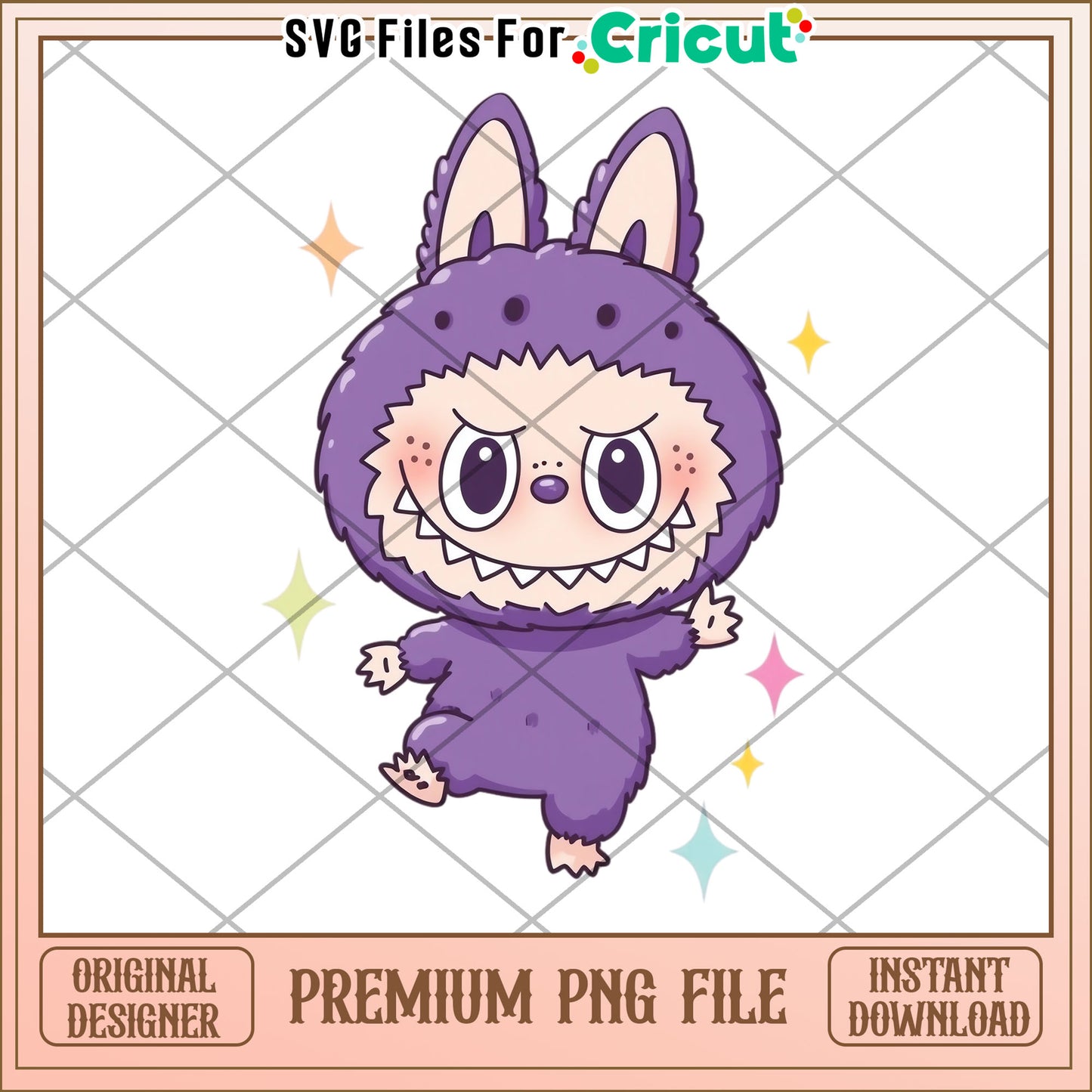 Labubu purple characters illustrtion png, labubu secret png, cartoon labubu png