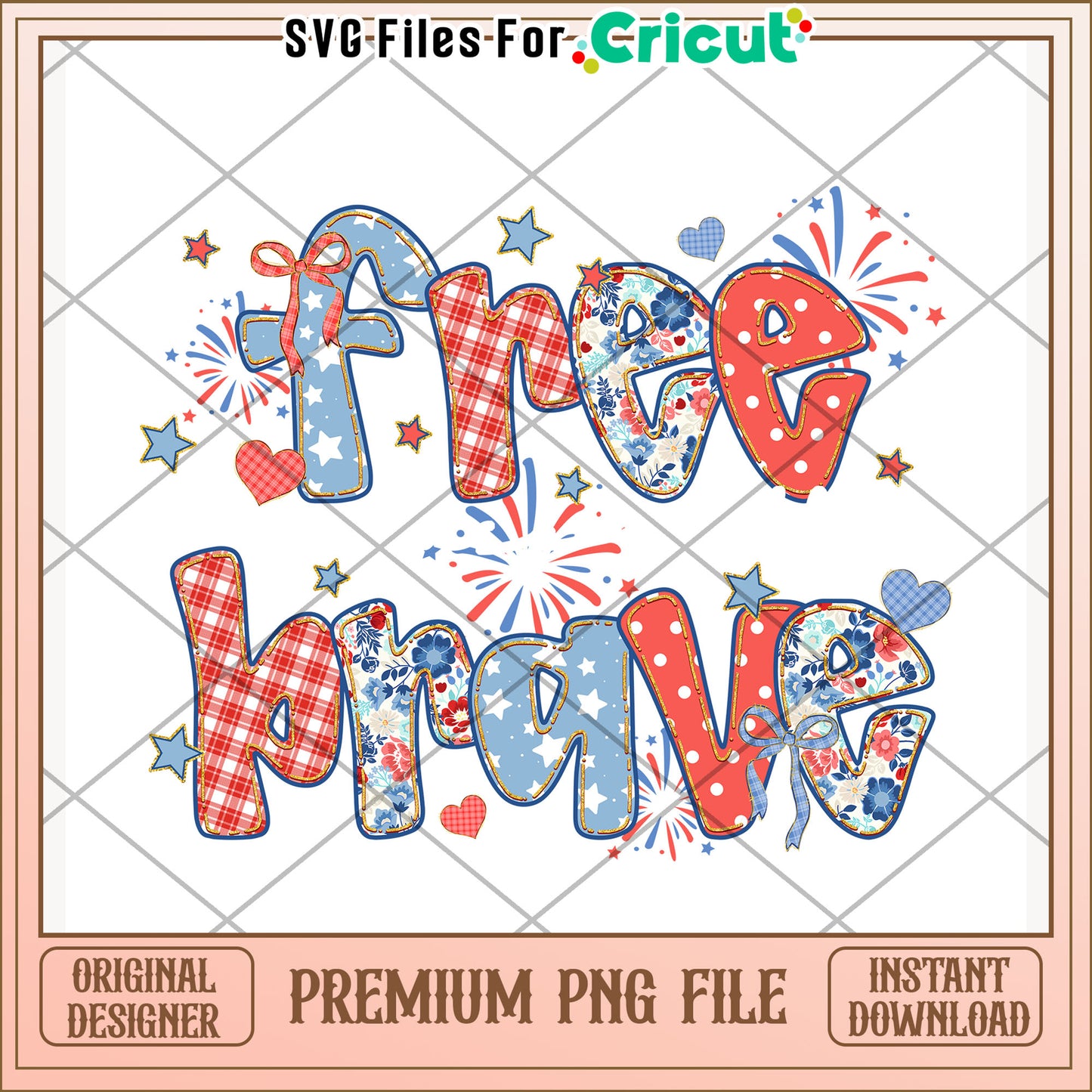 Land of the free and brave png, celebration vibes png, patriotic theme png