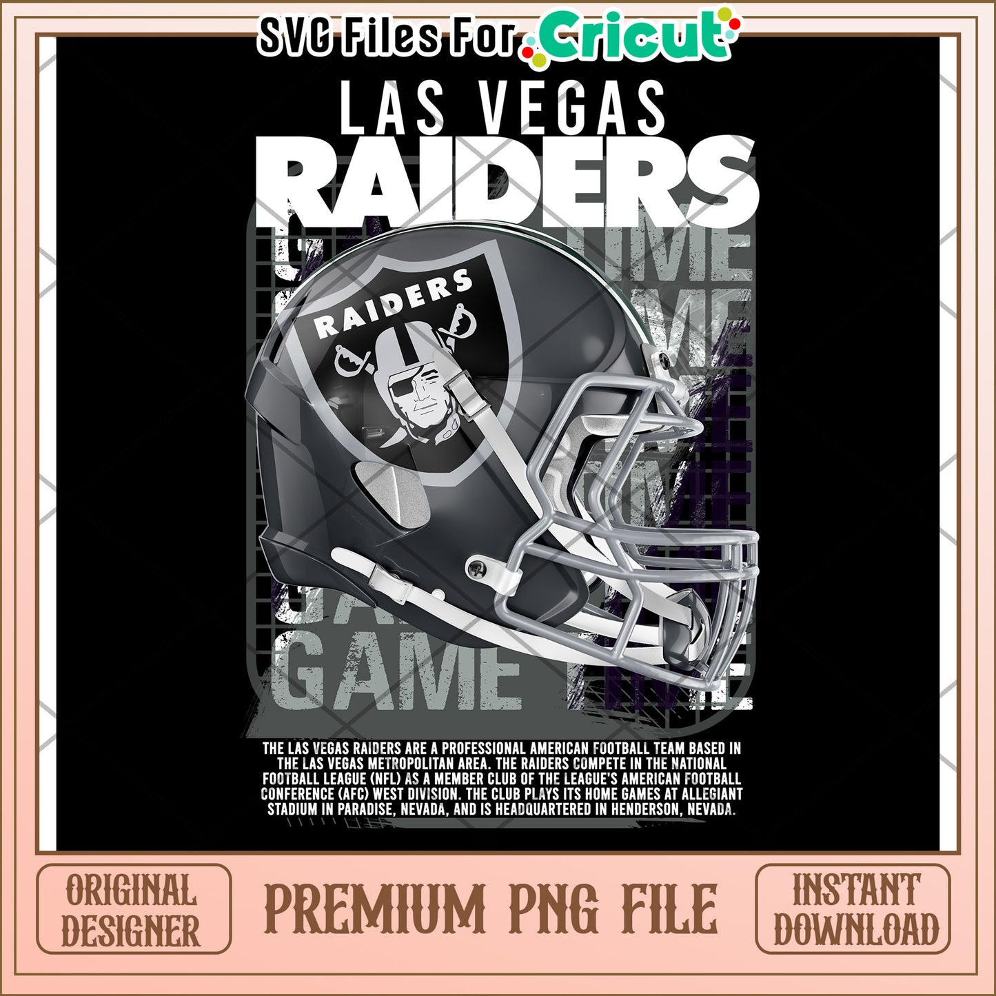 Las Vegas Raiders football helmet design, premium PNG download