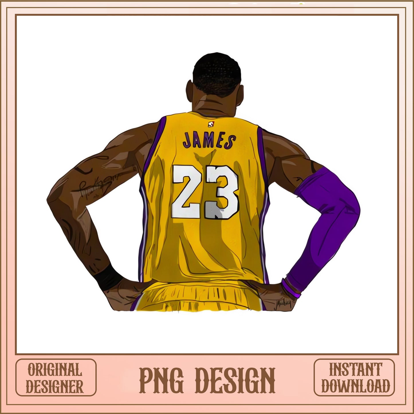LeBron James Lakers Jersey 23 PNG, Basketball Player PNG, NBA PNG