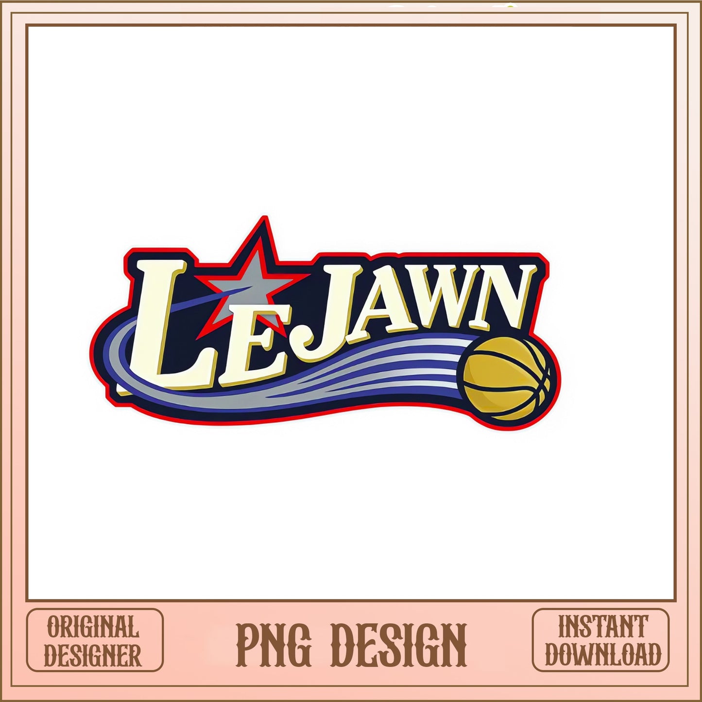 LeJawn Basketball PNG, Philly Jawn PNG, Basketball Star PNG