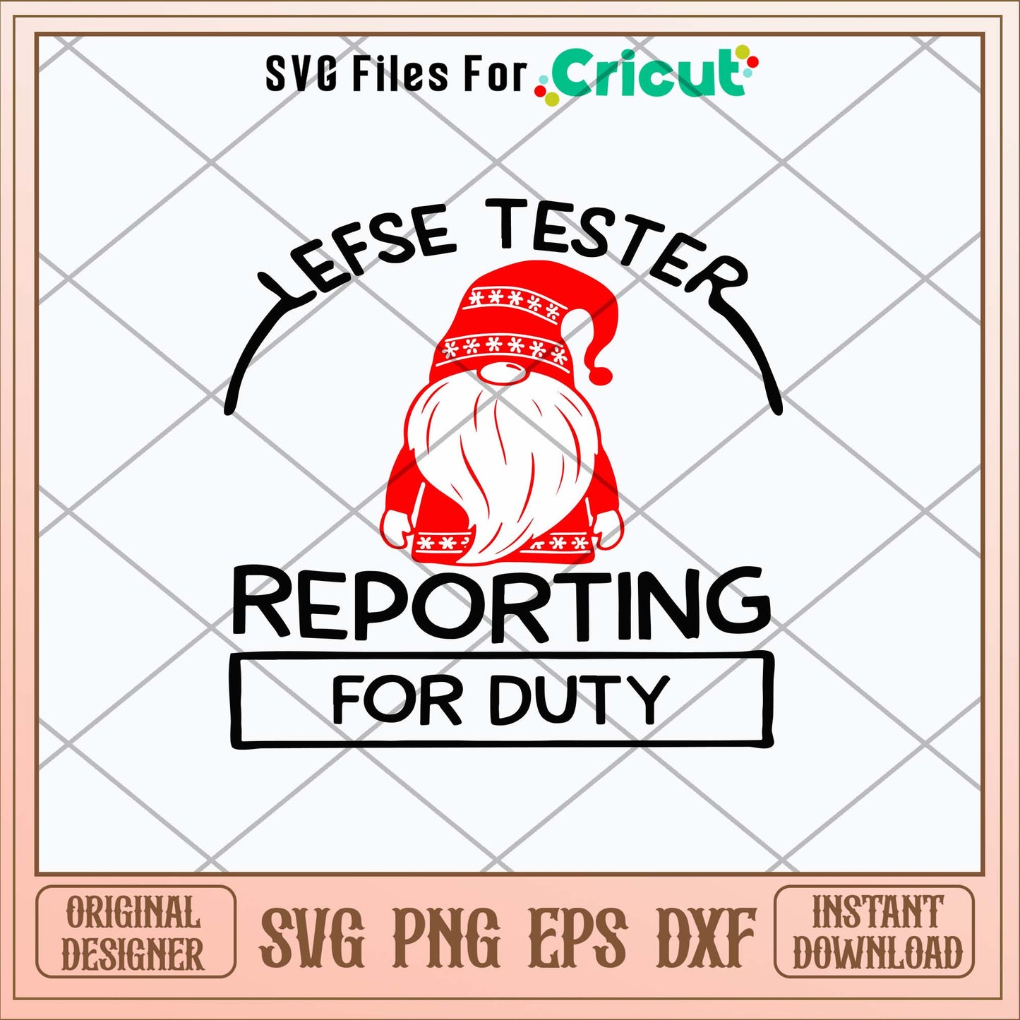 Lefse Tester Reporting For Duty Svg