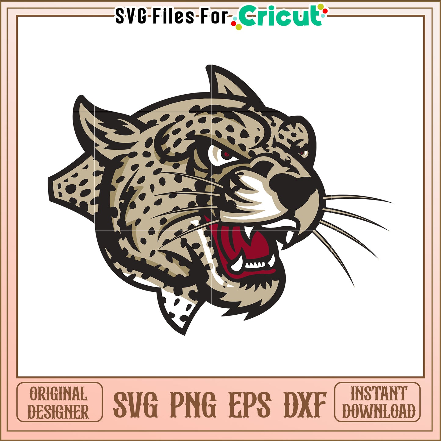 Leopard Head SVG Design for Cricut, Instant Download and Versatile Use