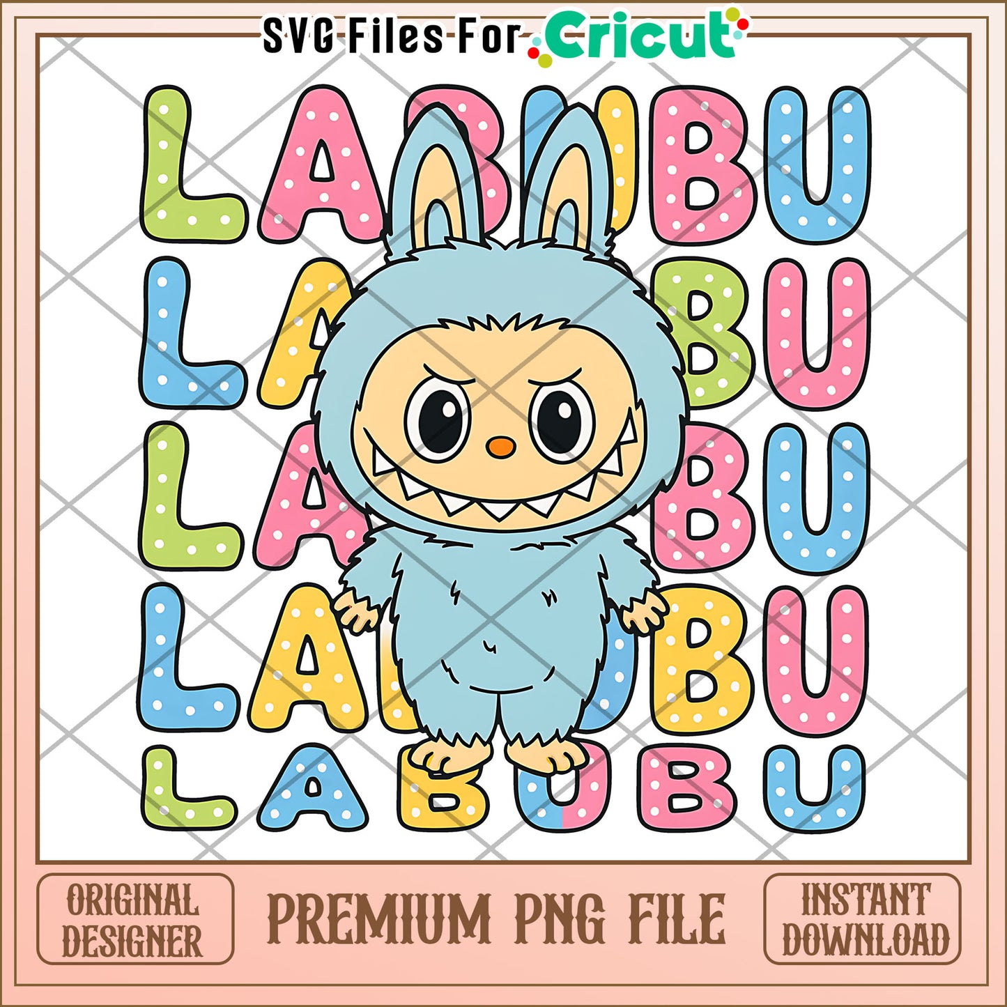Light blue labubu png, labubu quotes png, funny labubu png