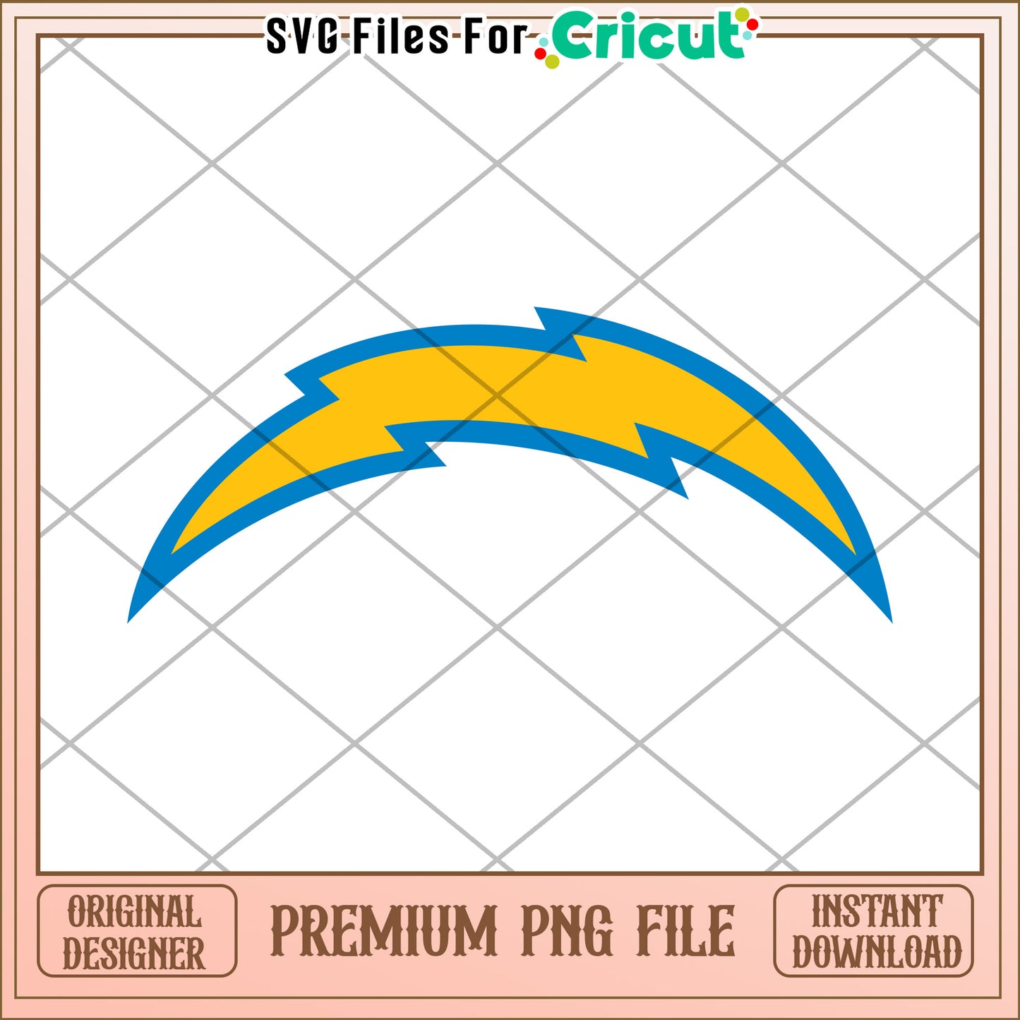 Lightning Bolt Design for Cricut Projects, Instant Download PNG File