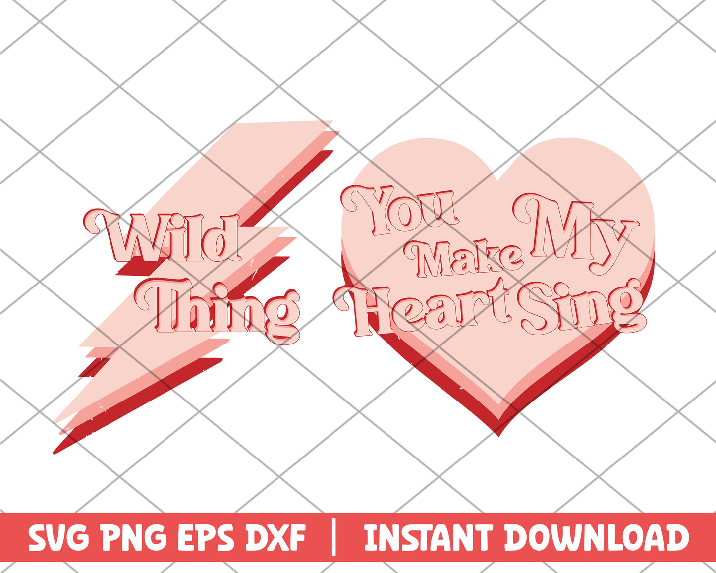 Lightning and heart shape svg