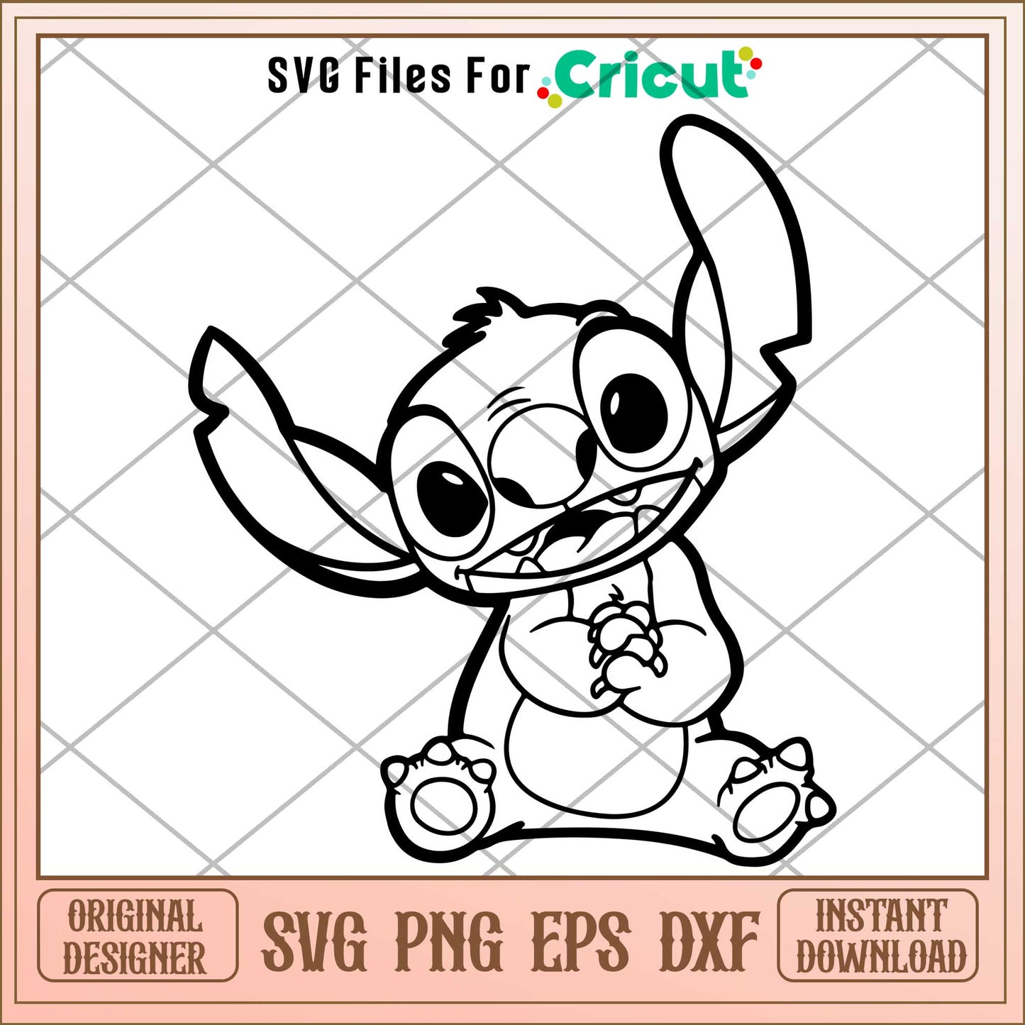 Lilo & Stitch Coloring Svg, Disney characters svg, digital dowload