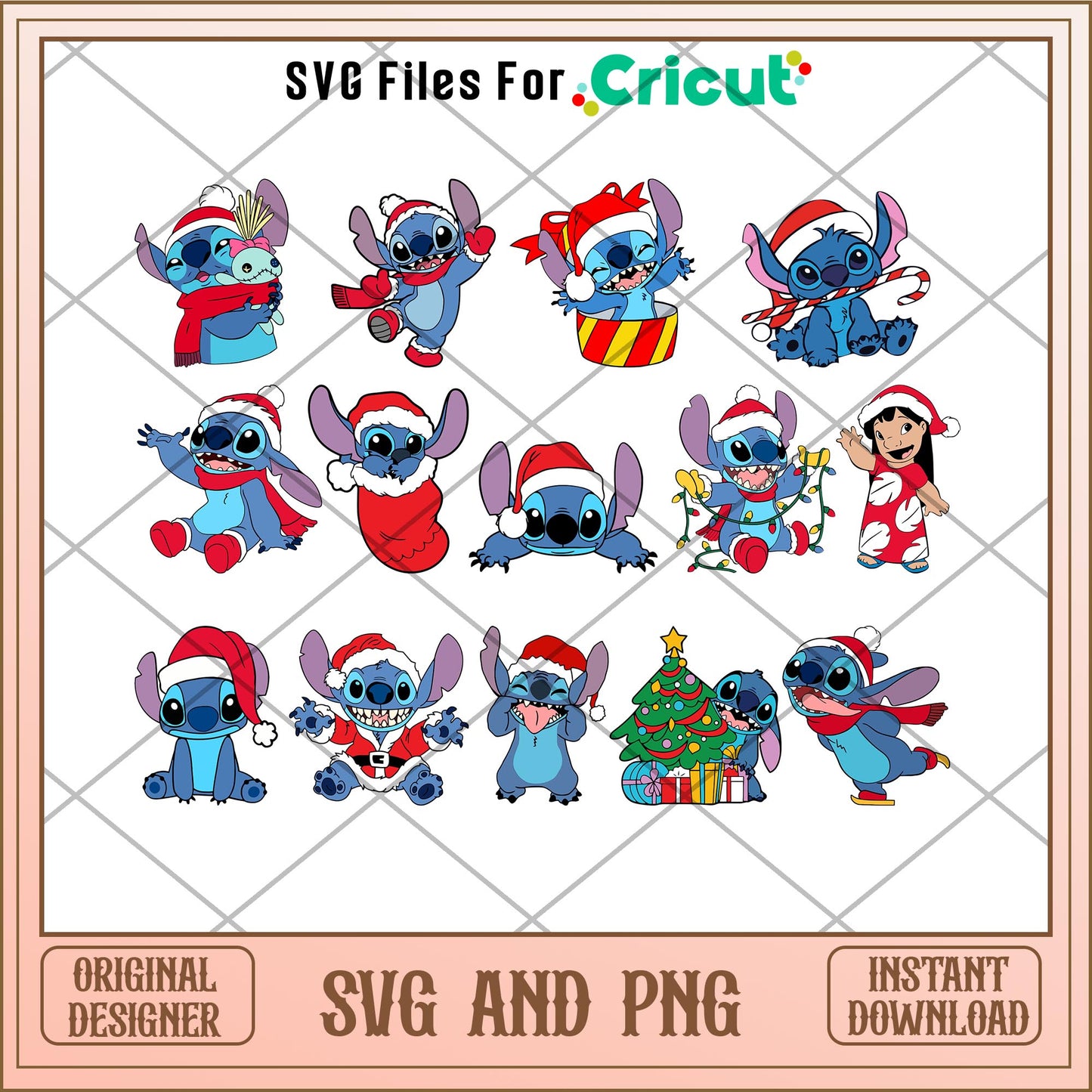 Lilo and Stitch movie Christmas SVG bundle