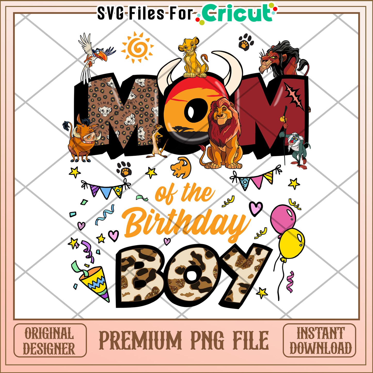 Lion King Mom Birthday Boy PNG