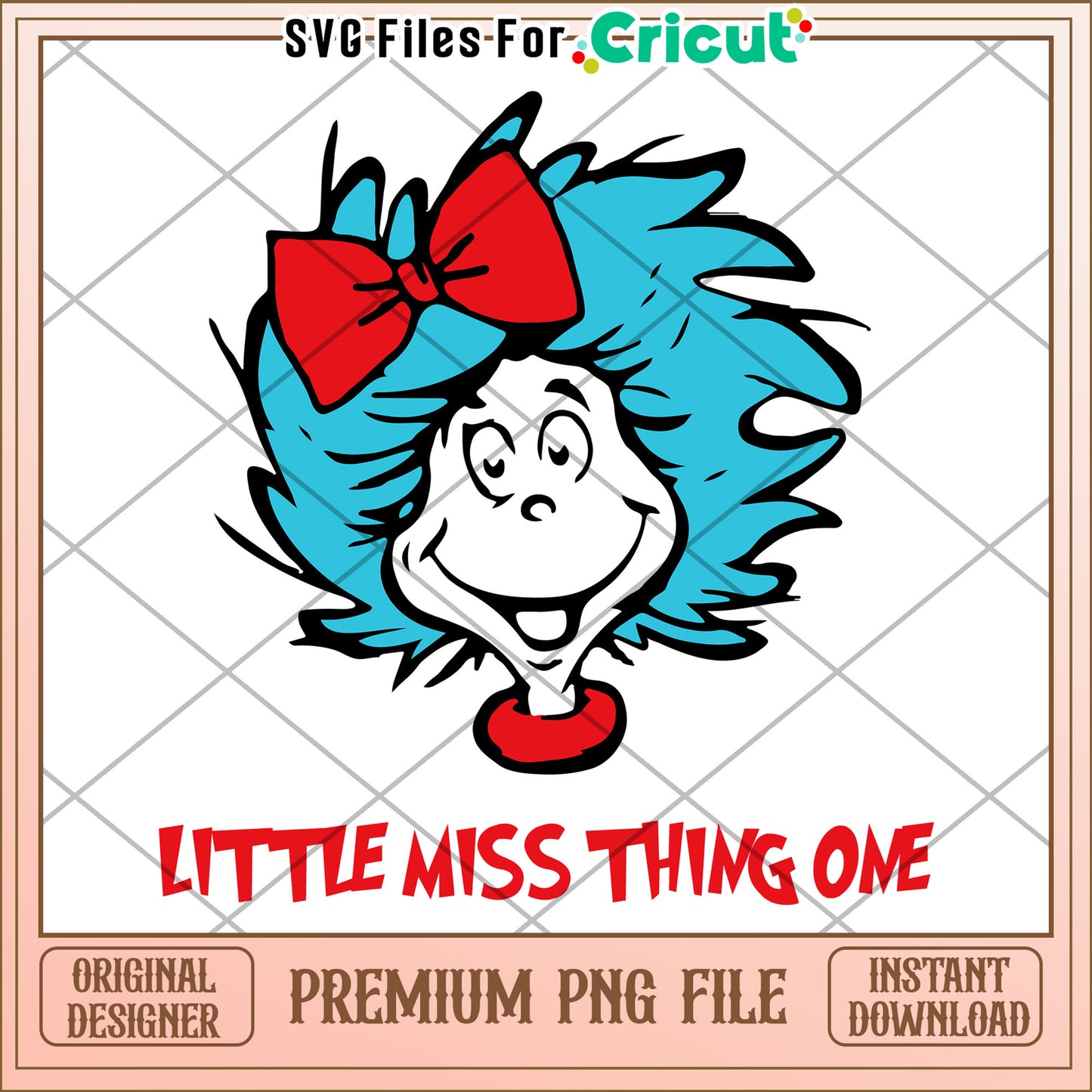Little Miss Thing One Fun PNG for Creative Projects