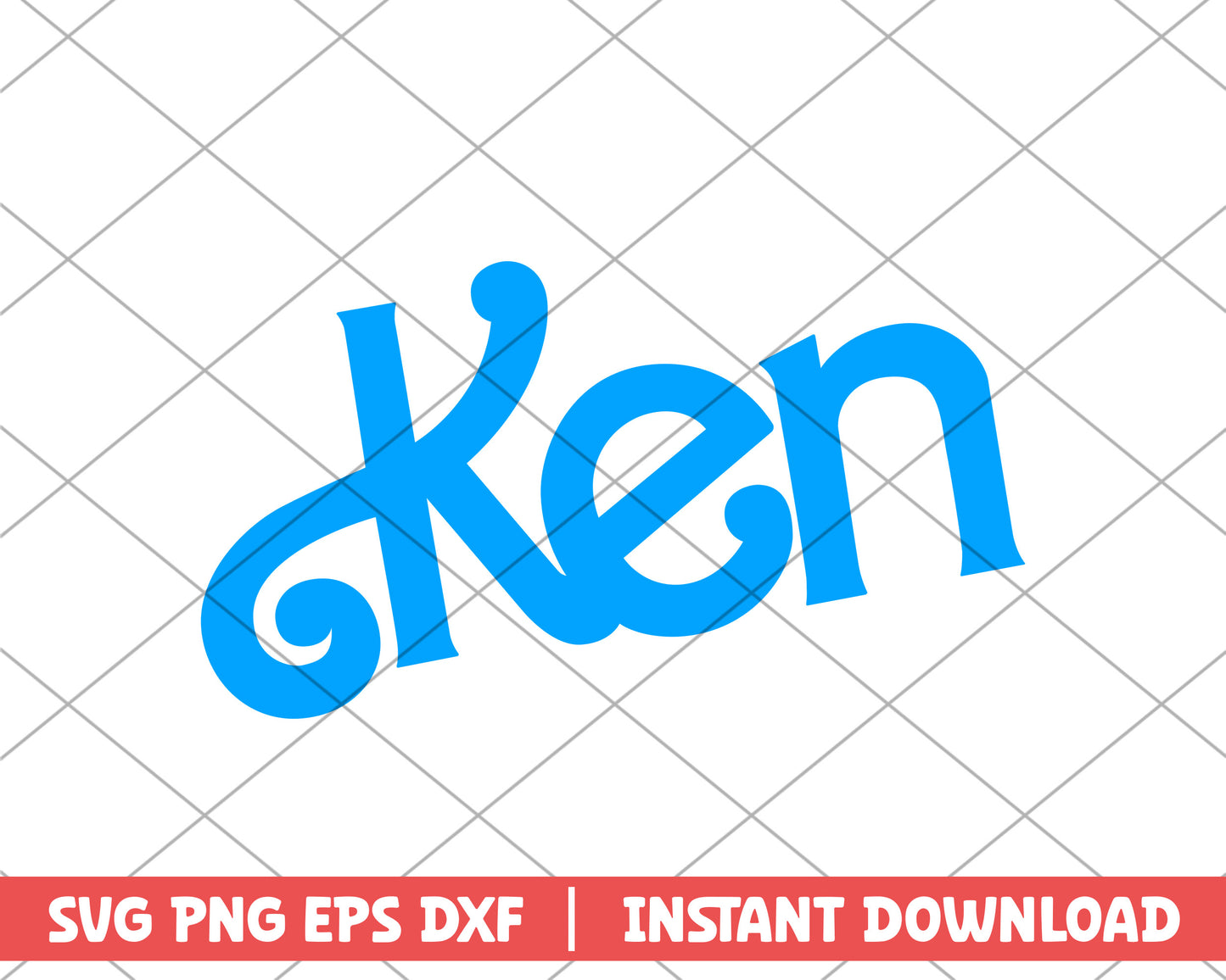 Logo ken blue barbie svg