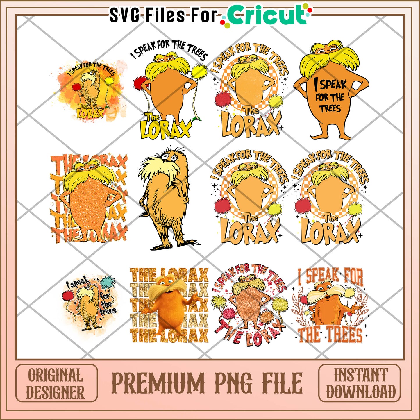 Lorax Quote Bundle Premium PNG for Creative Projects