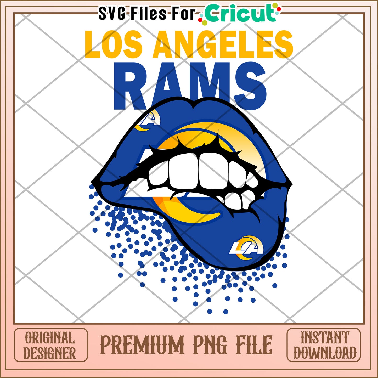 Los Angeles Rams graphic design for sports fans, digital PNG file