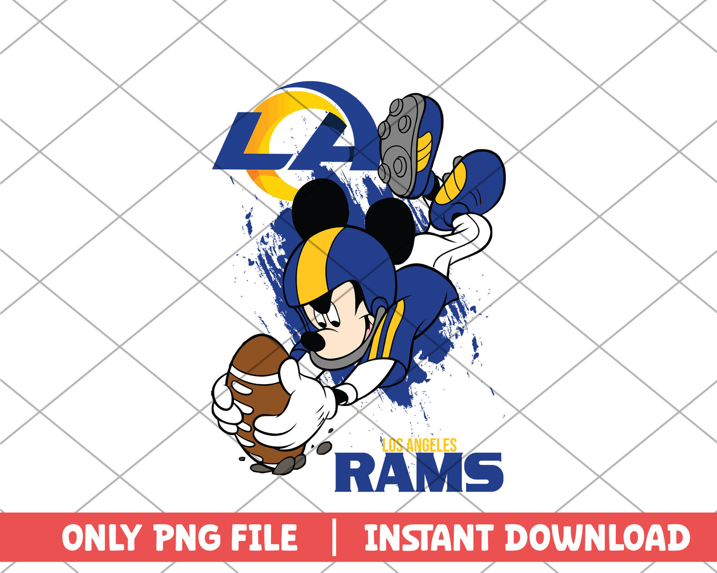 Los angeles rams mickey touch down png, los angeles rams png