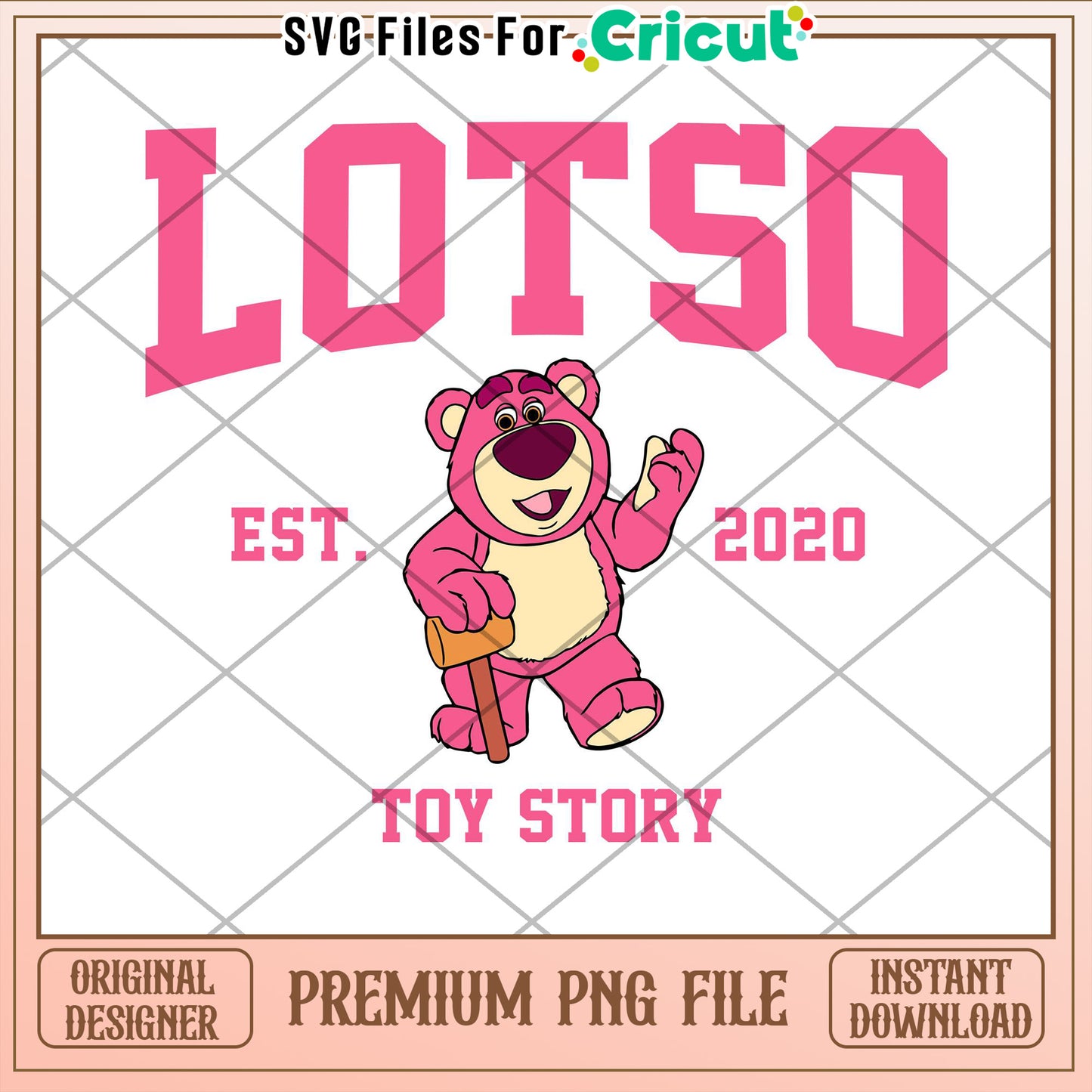 Lotso Toy Story PNG Cricut File