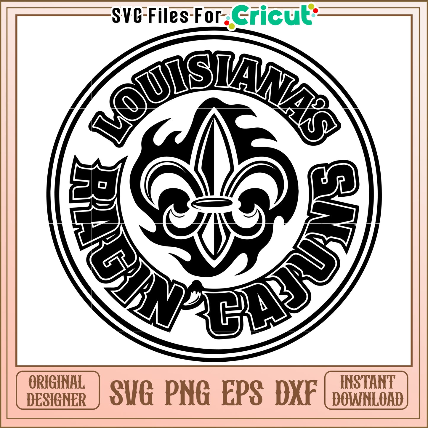 Louisiana Ragin Cajuns SVG Design for Cricut, Instant Download Available Now