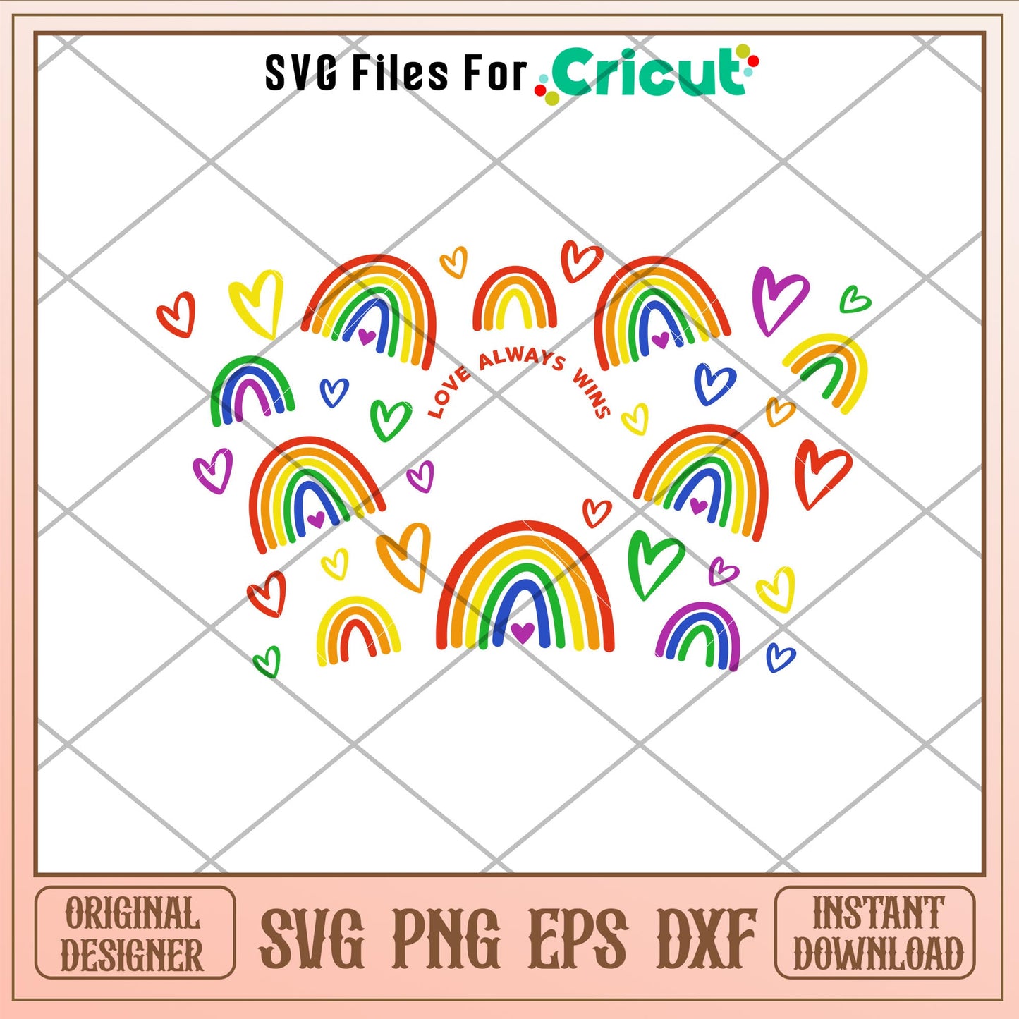 Love Always Wins, Love Always Wins LGBTQ Pride Rainbow Svg