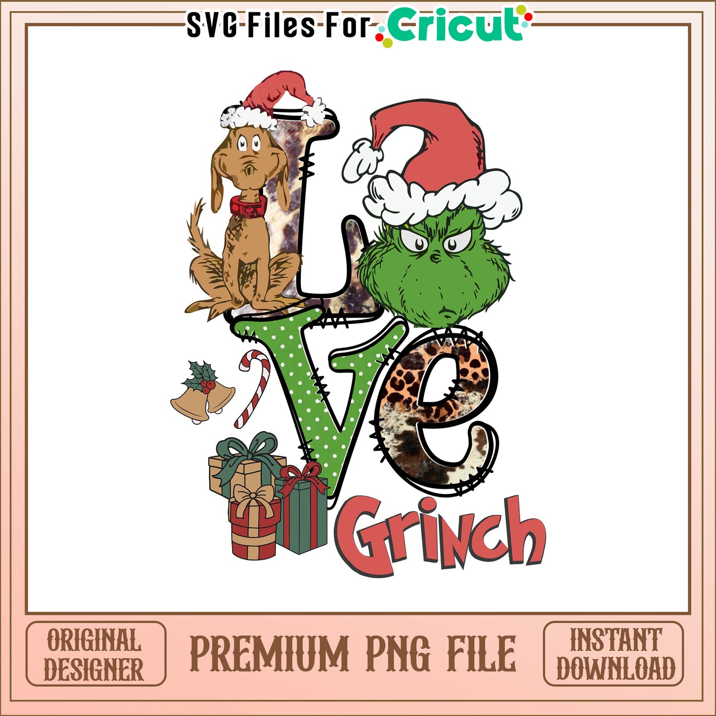 Love grinch christmas png, grinchmas png, grinch movie png