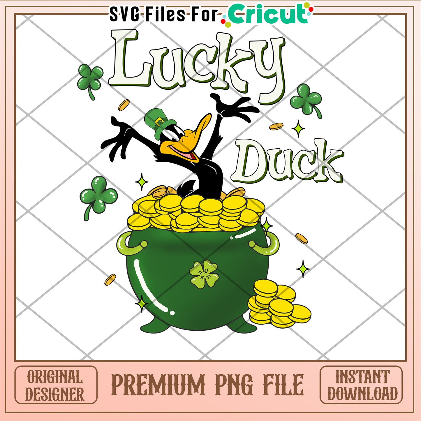 Lucky Duck St Patricks Day PNG