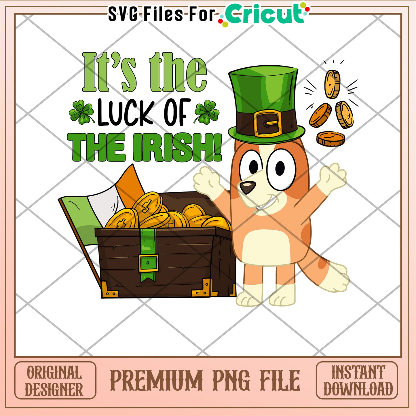 Lucky Irish Dog PNG St Patricks Day