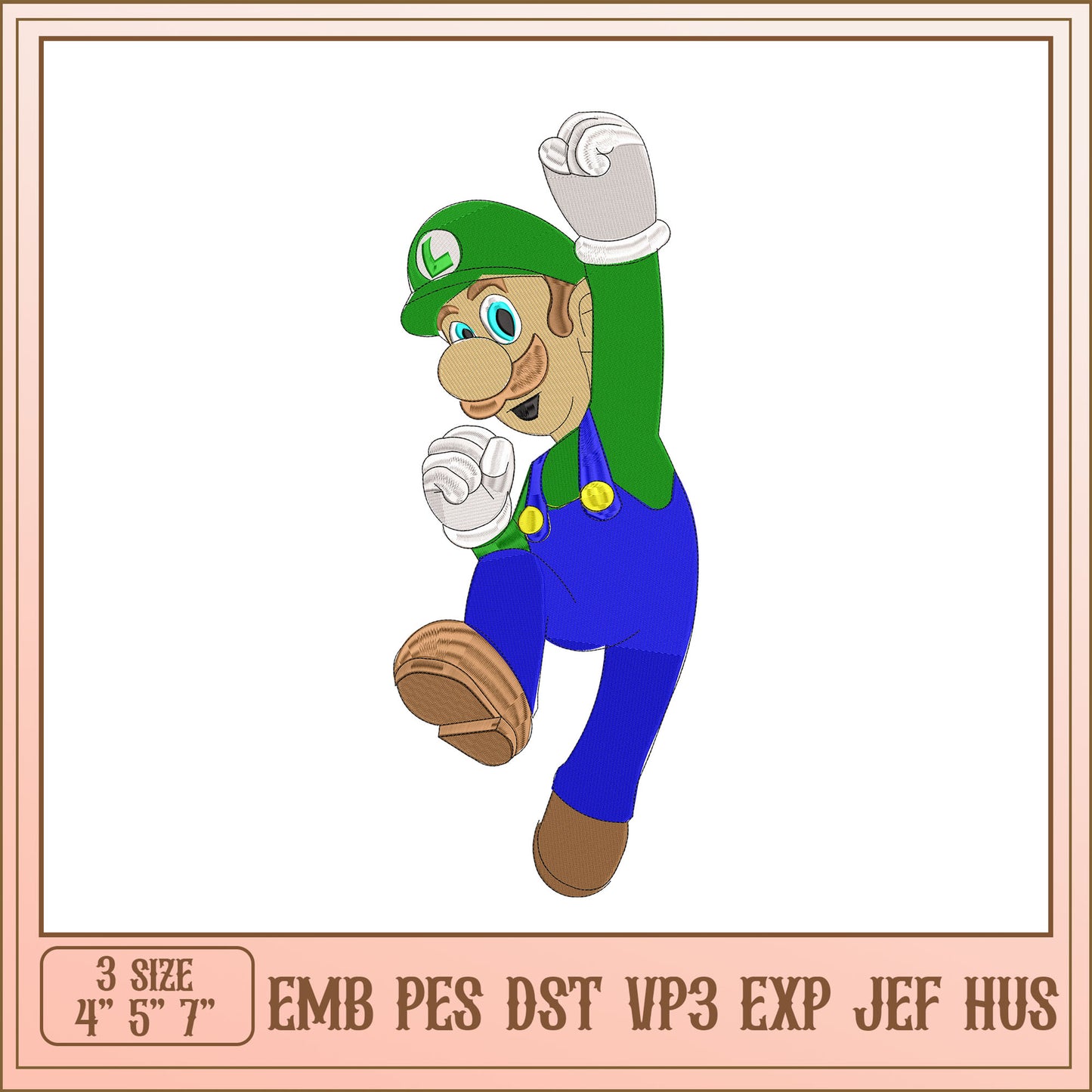 Luigi Embroidery Design - EMB PES DST VP3