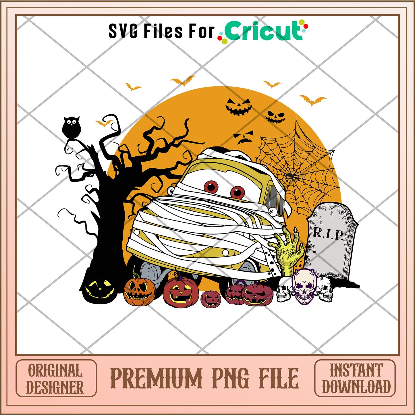 Luigi Halloween Cars rip png, car png, digital download