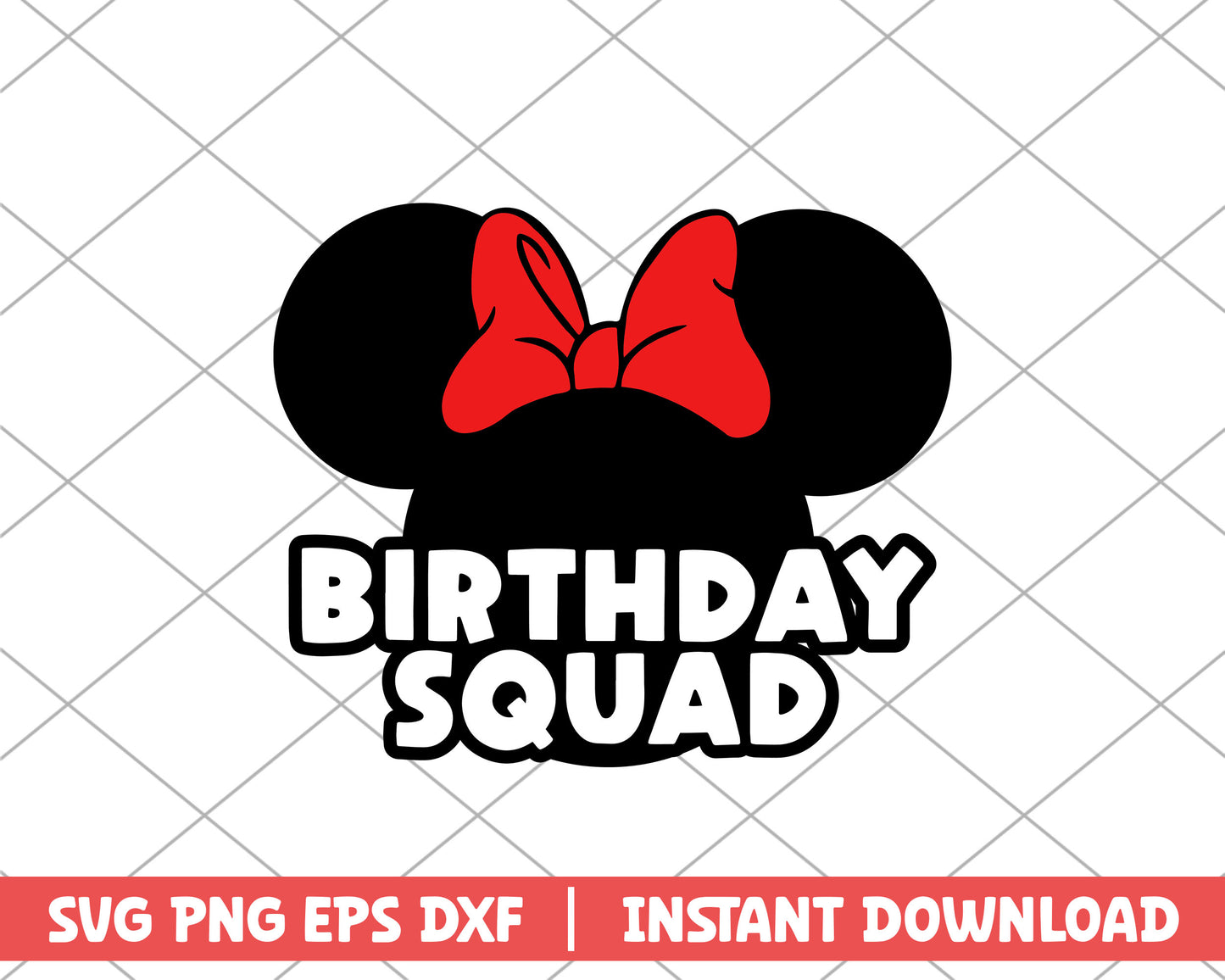 MInnie mouse birthday squad disney svg