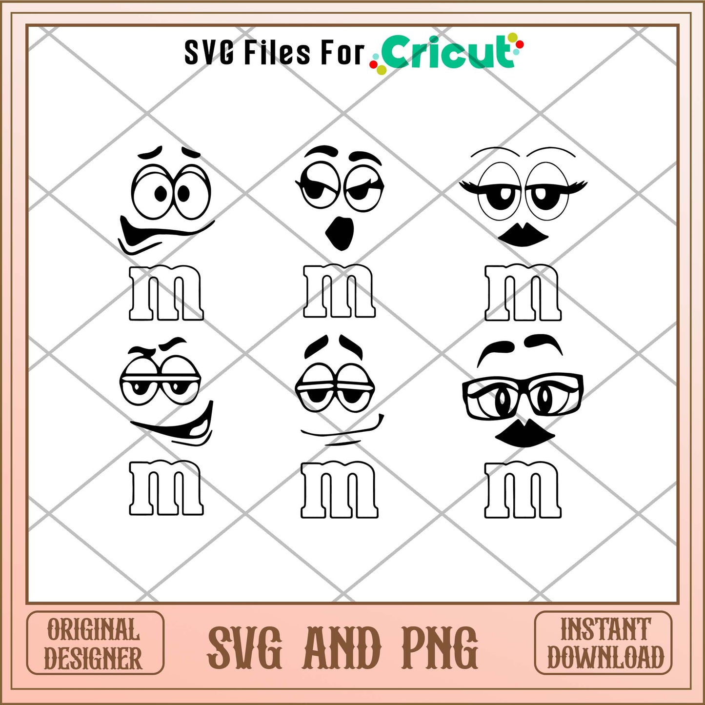 M&M Faces svg bundle, Cute candy svg bundle - Svgfileforcricut