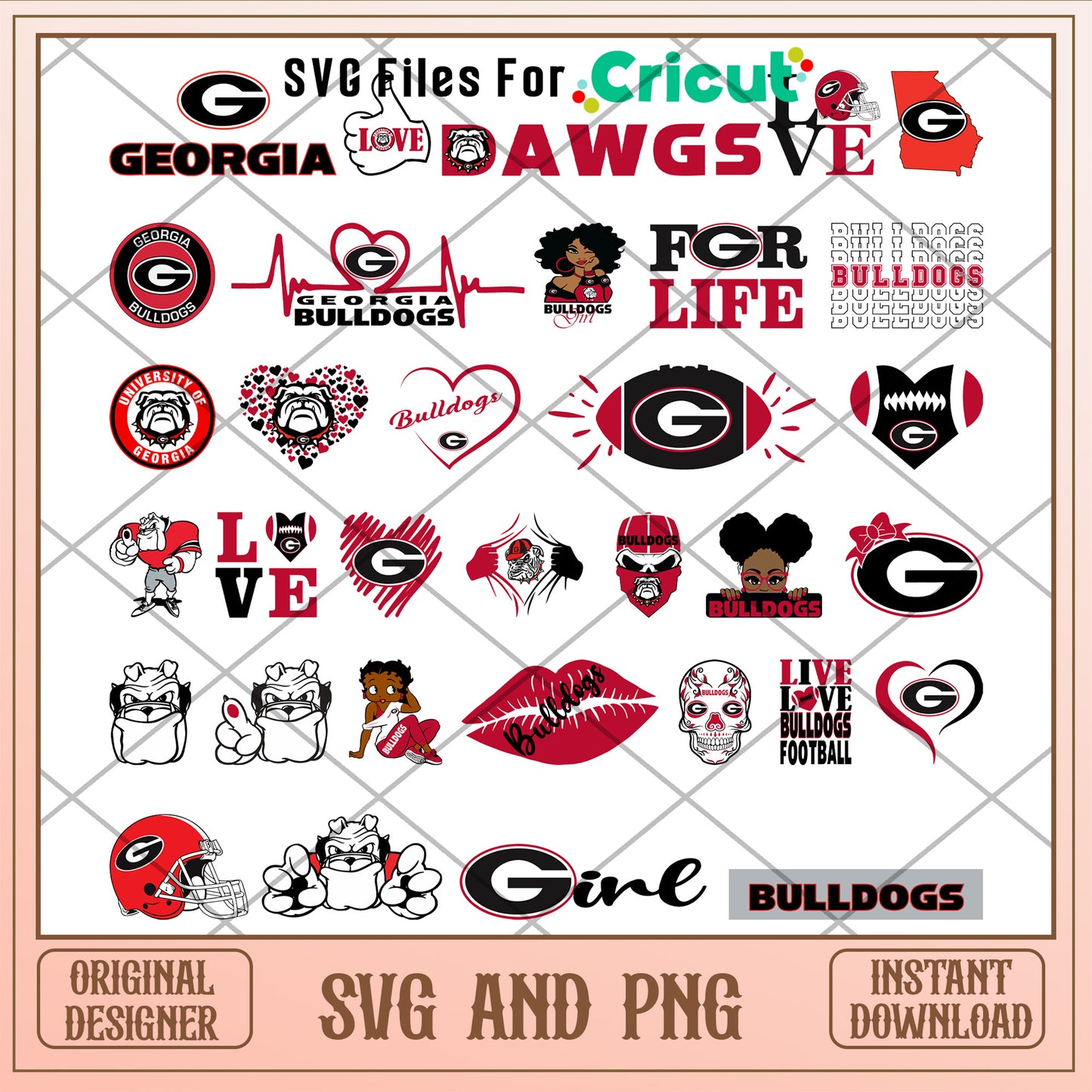 Logo georgia bulldogs bundle design svg, georgia bulldogs svg